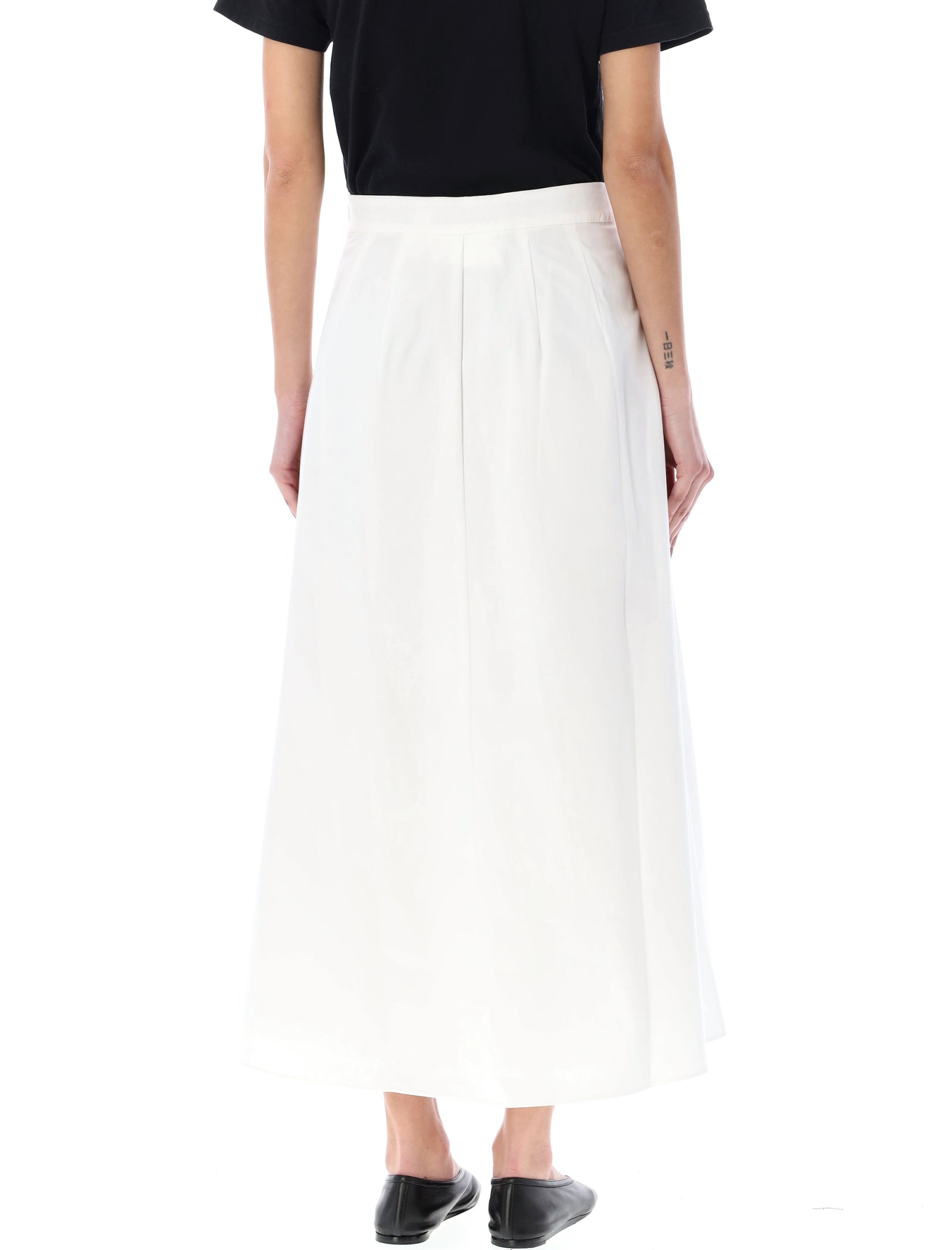 Shop Rohe Wide Skirt In White