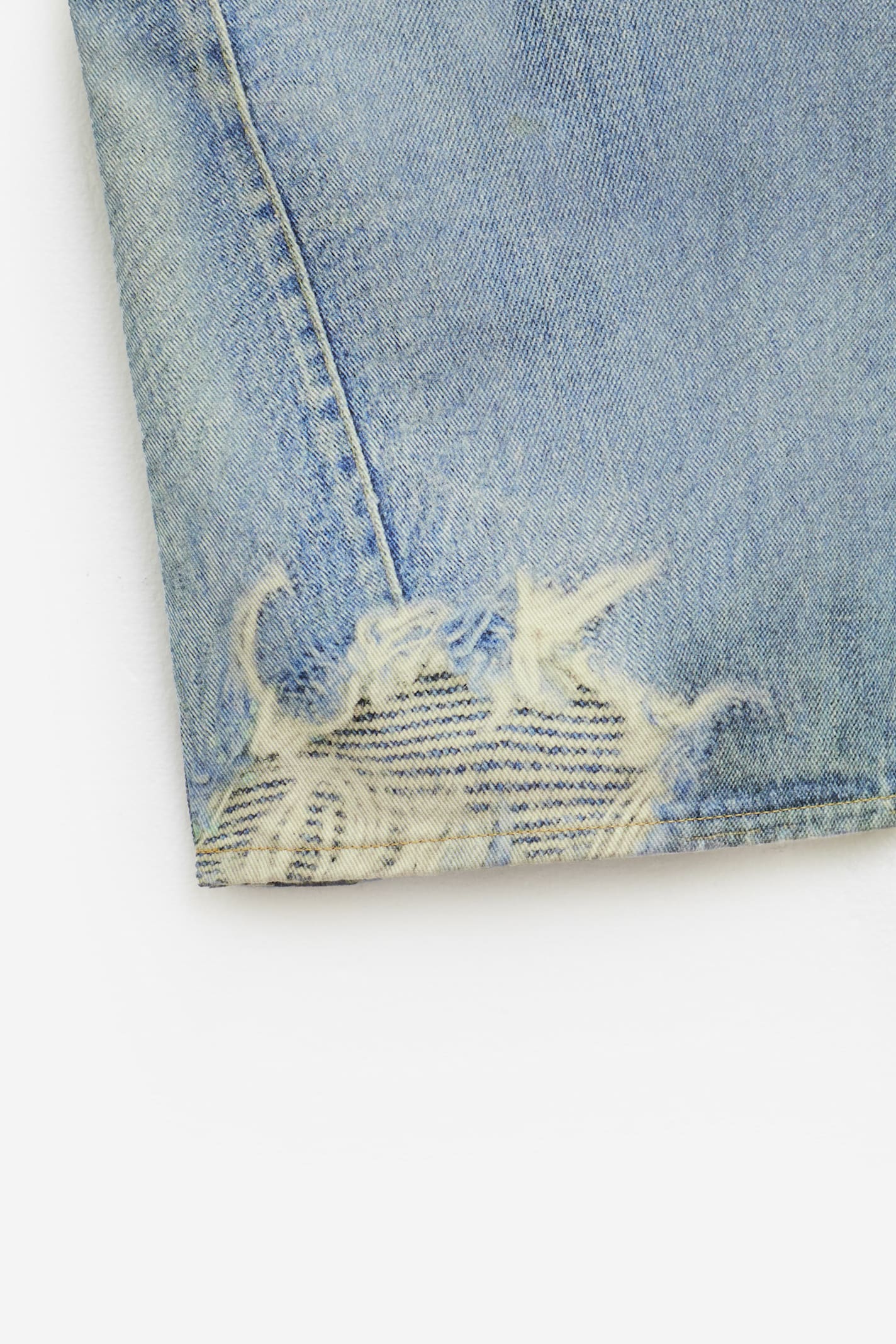 Our Legacy Women S Full Cut Jeans Digital Denim Print In Cyan