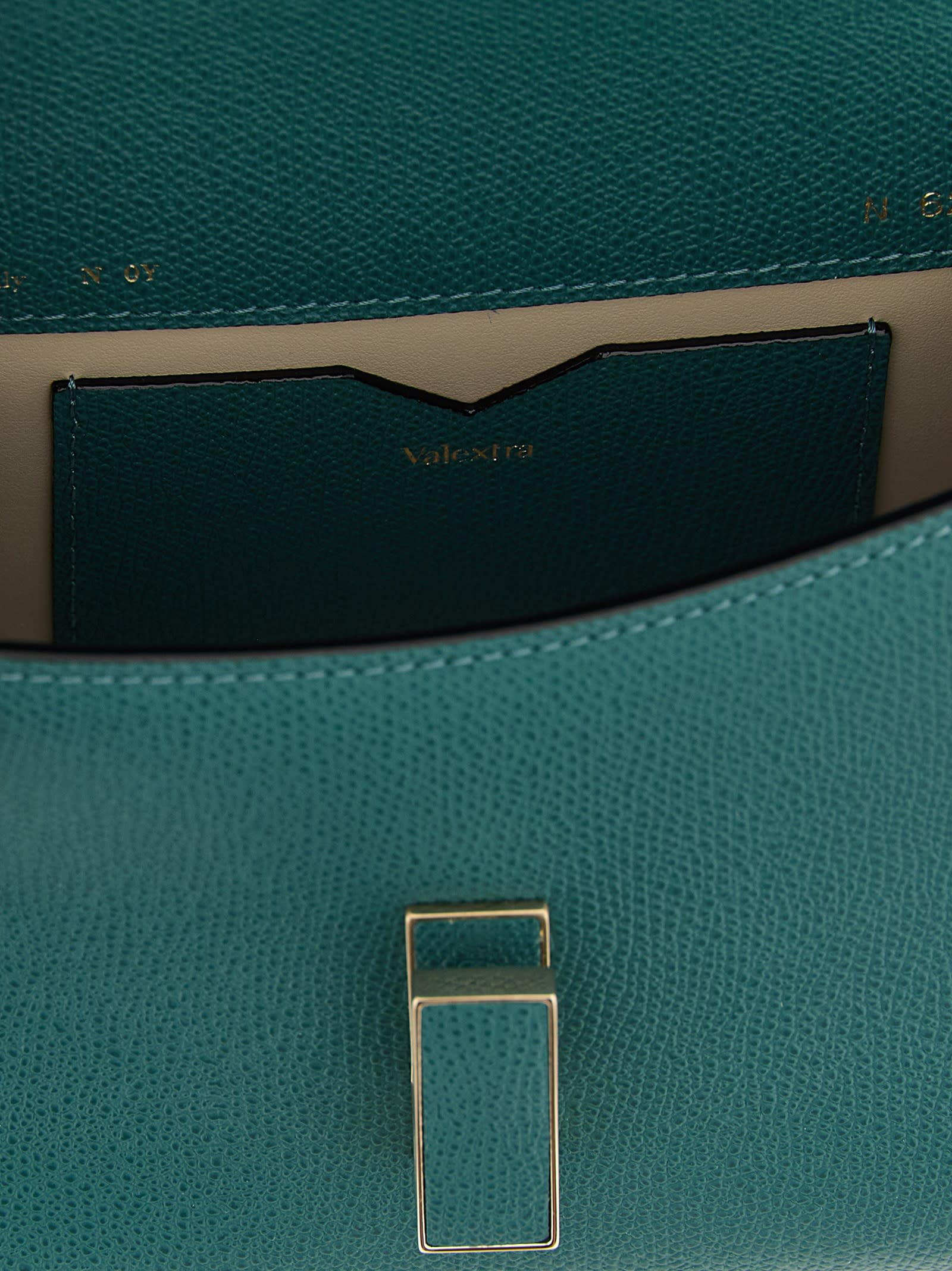 Valextra Micro Iside Crossbody Bag In Green