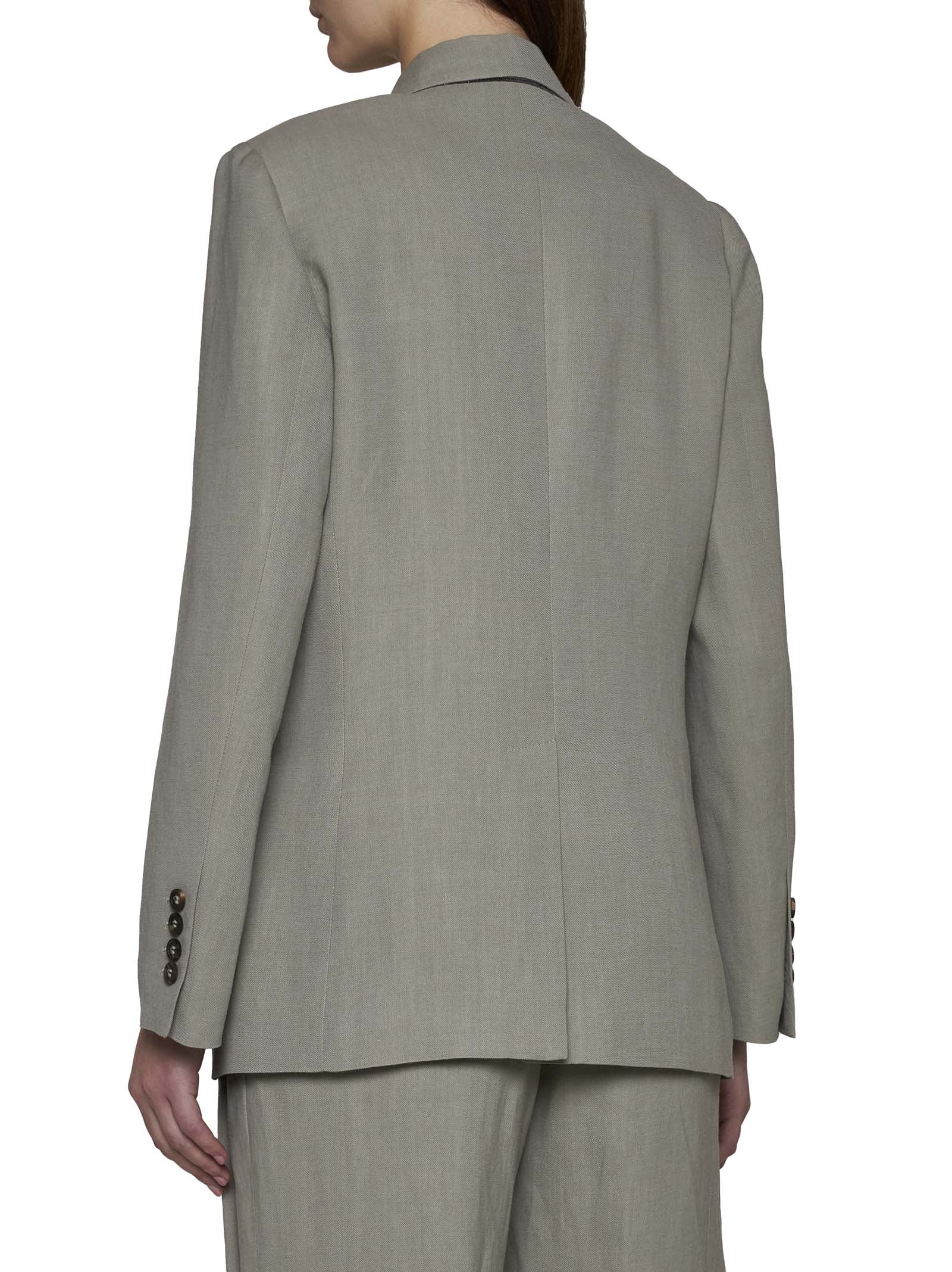 Shop Brunello Cucinelli Blazer In Jackfruit