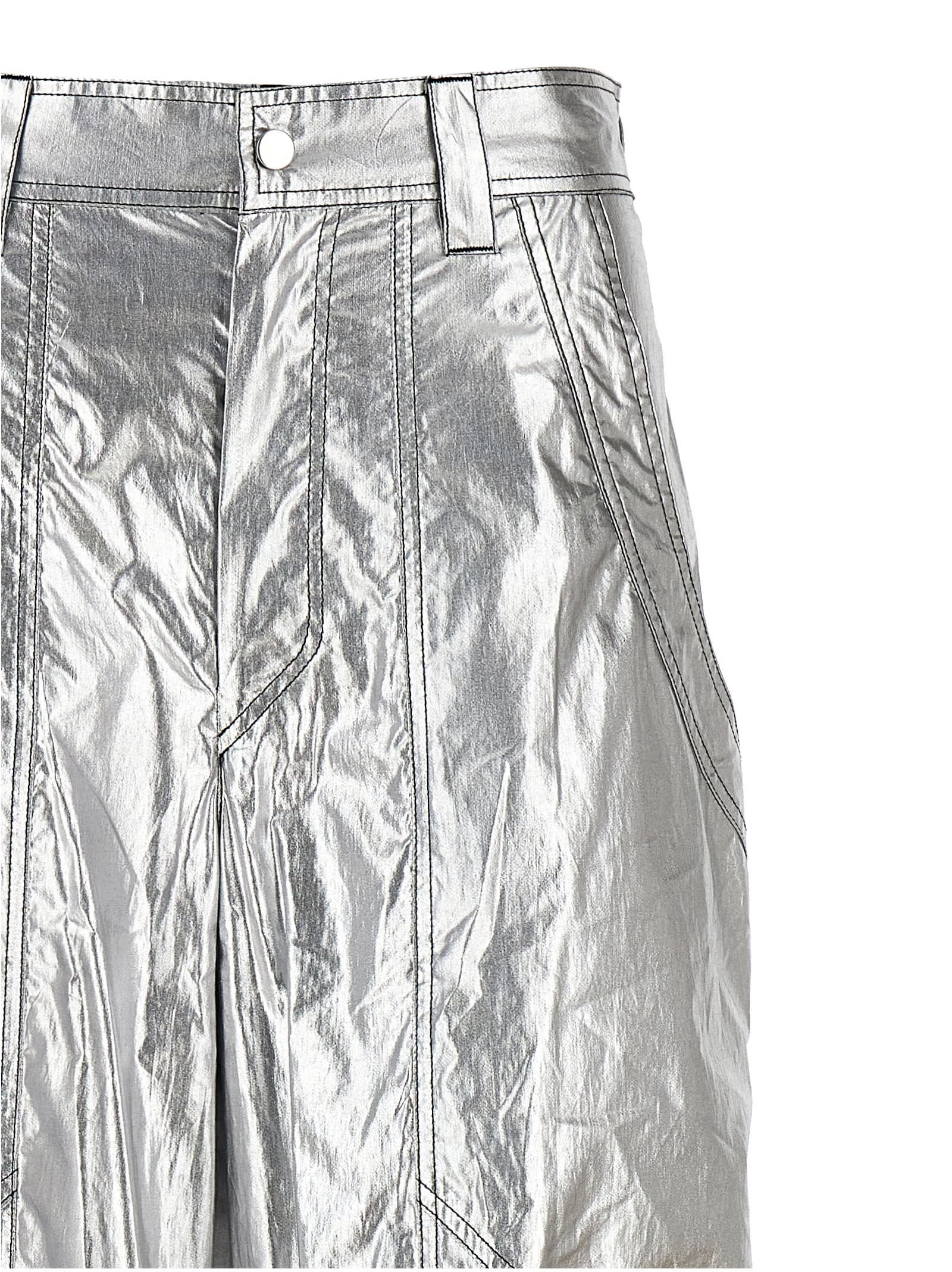 Shop Isabel Marant Divina Trousers In Silver