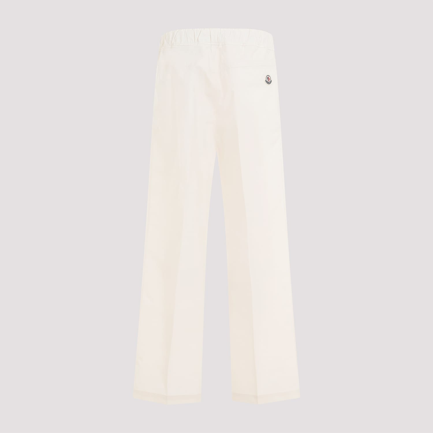 Shop Moncler Cotton Track Pants In Ivory