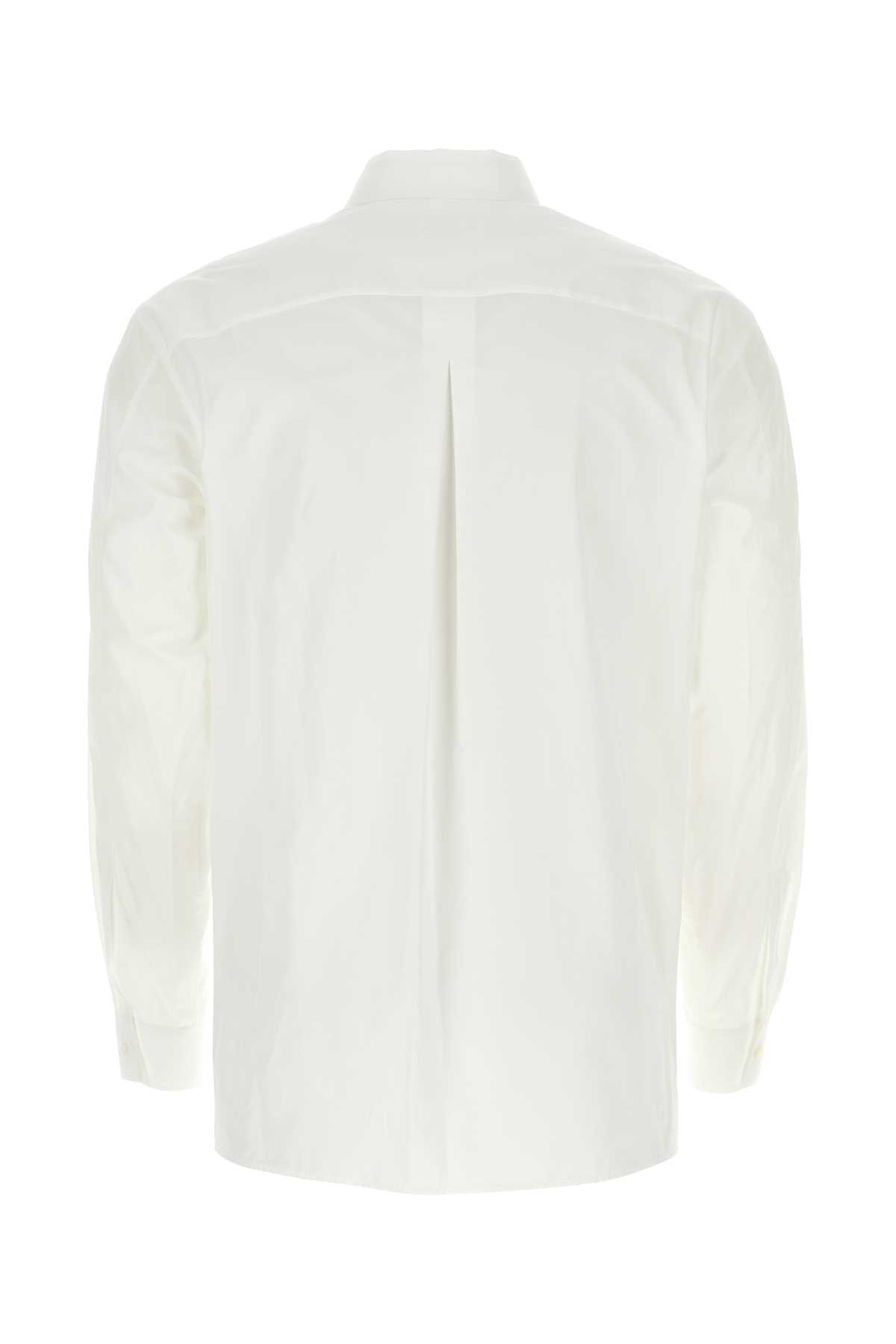 Shop Jil Sander White Poplin Shirt In 100