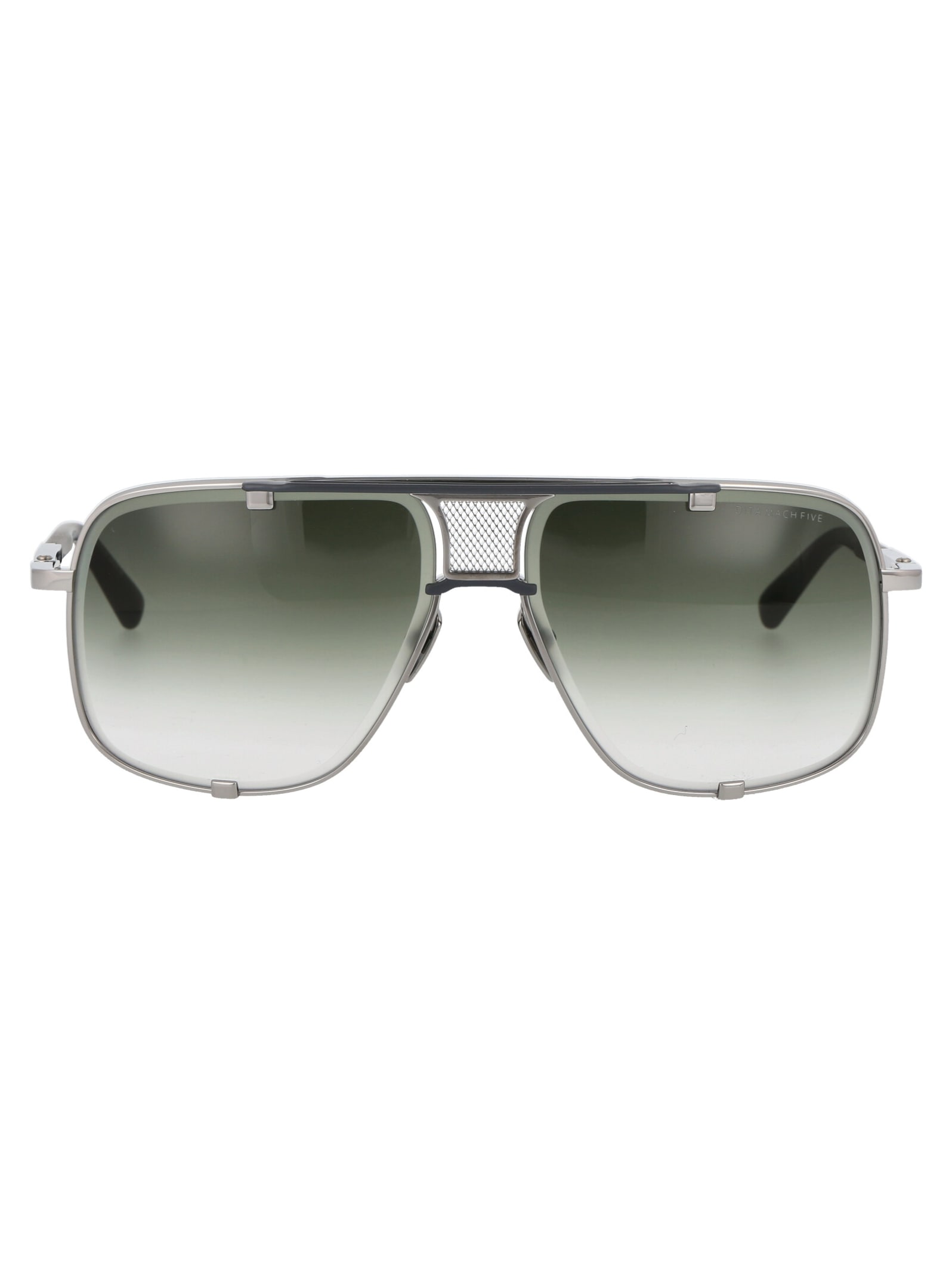 Shop Dita Mach-five Sunglasses In Black Palladium - Black Iron