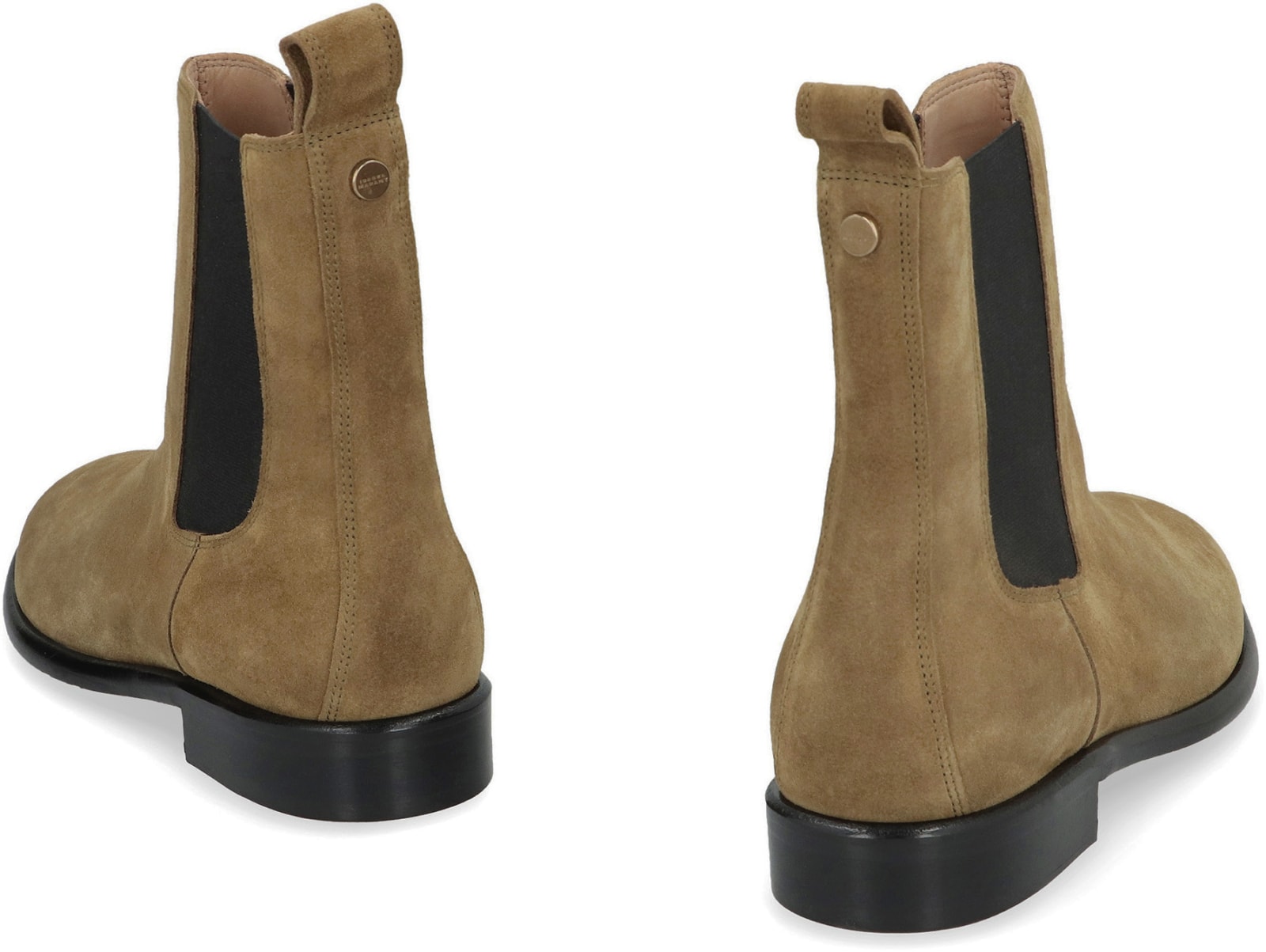 Shop Isabel Marant Galna Suede Chelsea Boots In Taupe