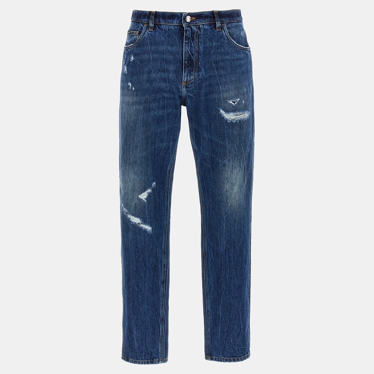 Shop Dolce & Gabbana Blue Cotton Denim Jeans In Variante Abbinata