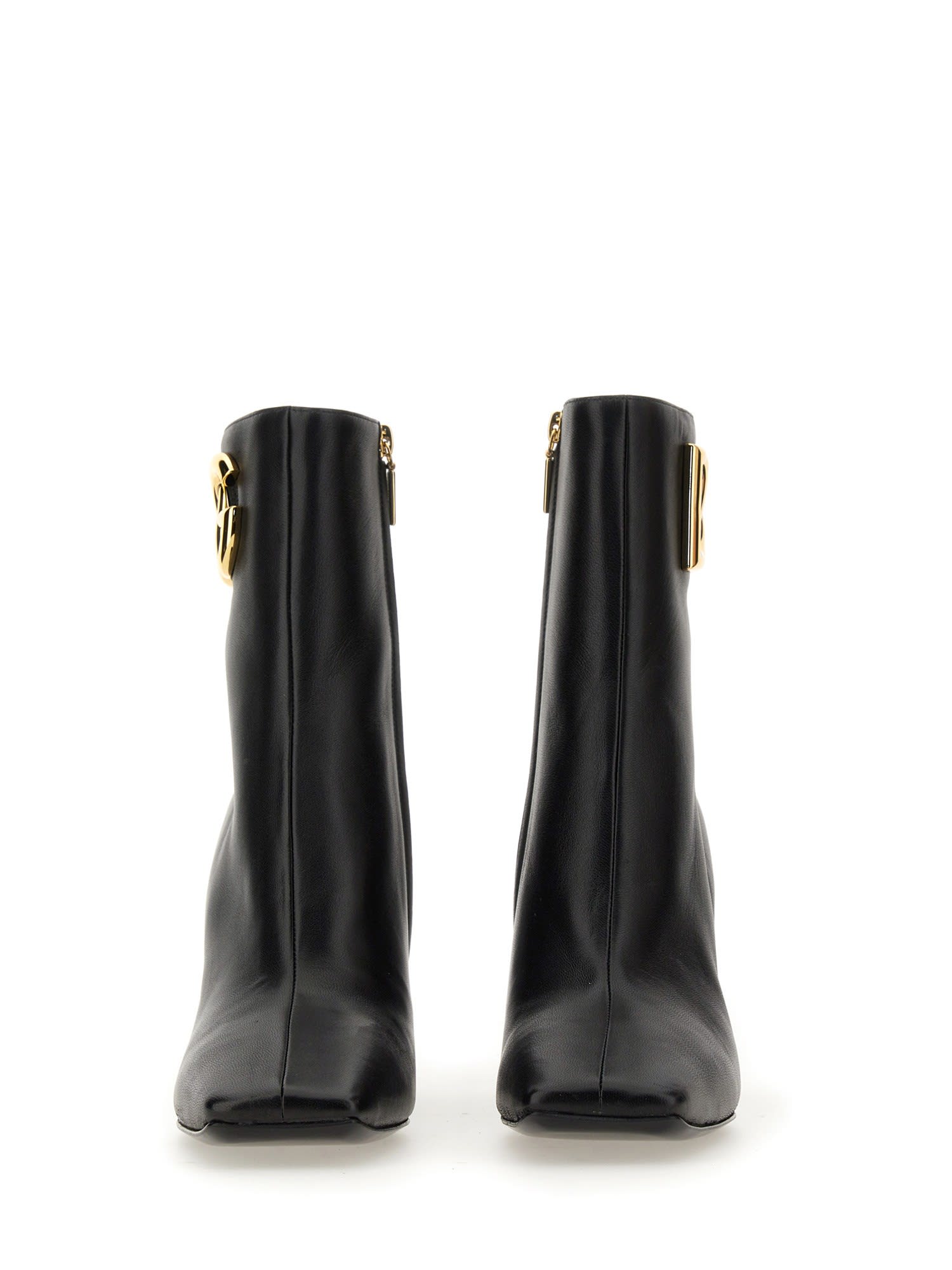 Shop Dolce & Gabbana Ankle Boot With Logo In Nero