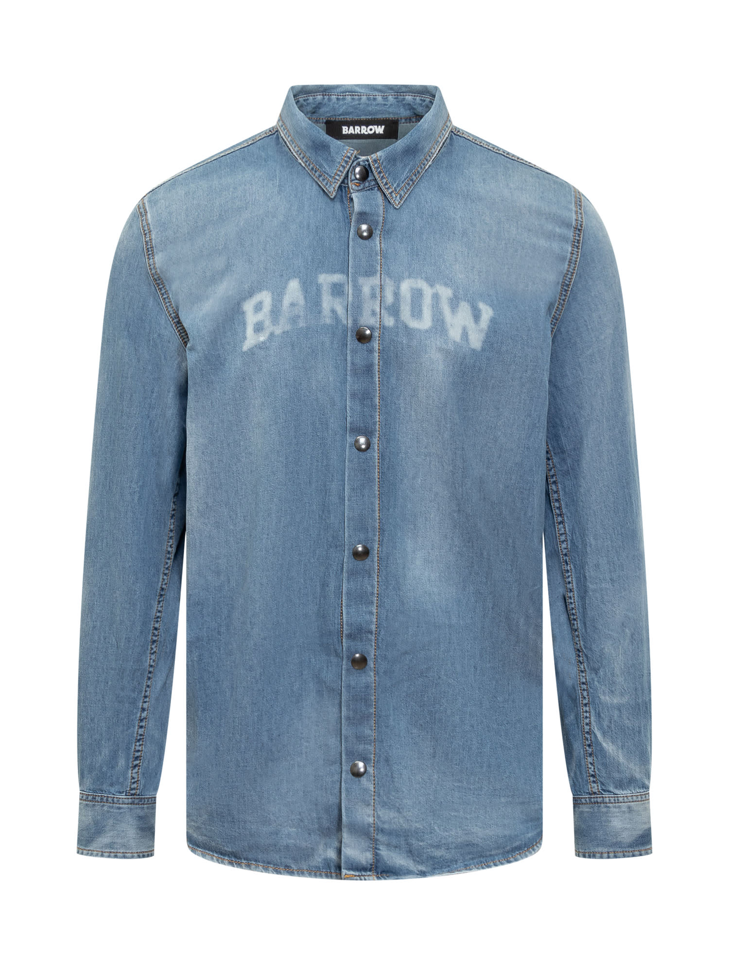 Shop Barrow Denim Shirt In Denim Blue