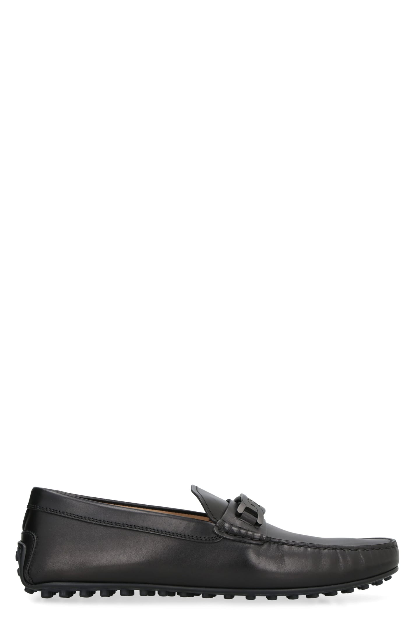 Shop Tod's Leather Loafers In Black