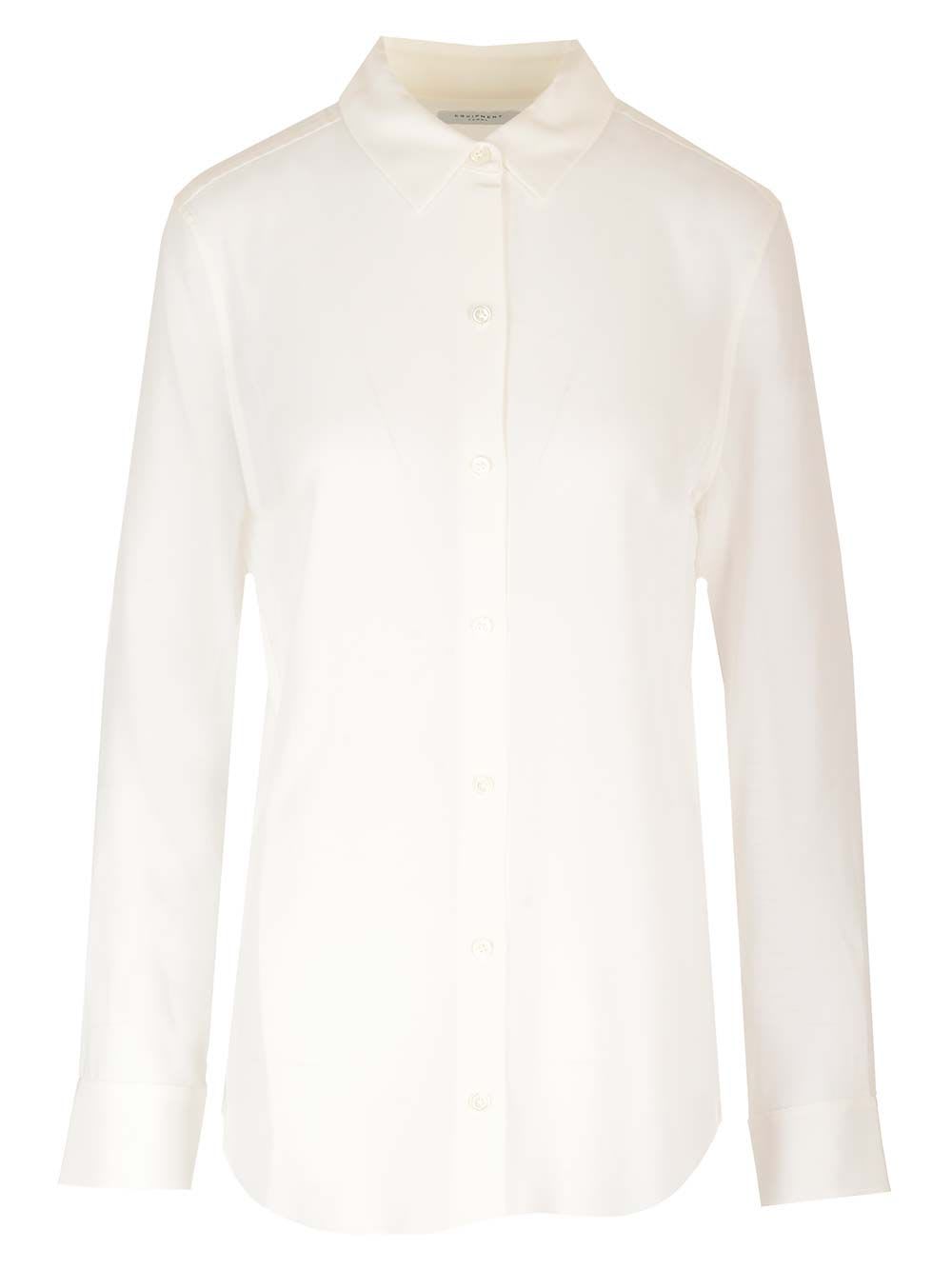 Shop Equipment Washed Silk Shirt In White