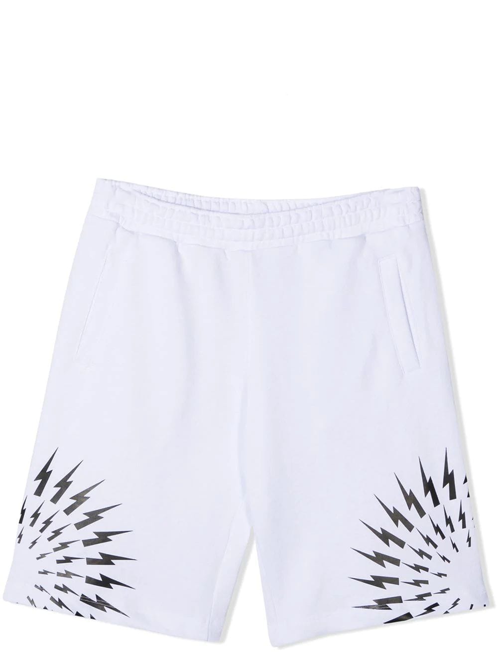 Click to view more detailed imagery on our partner's website Neil Barrett Kids' Cotton Shorts In White