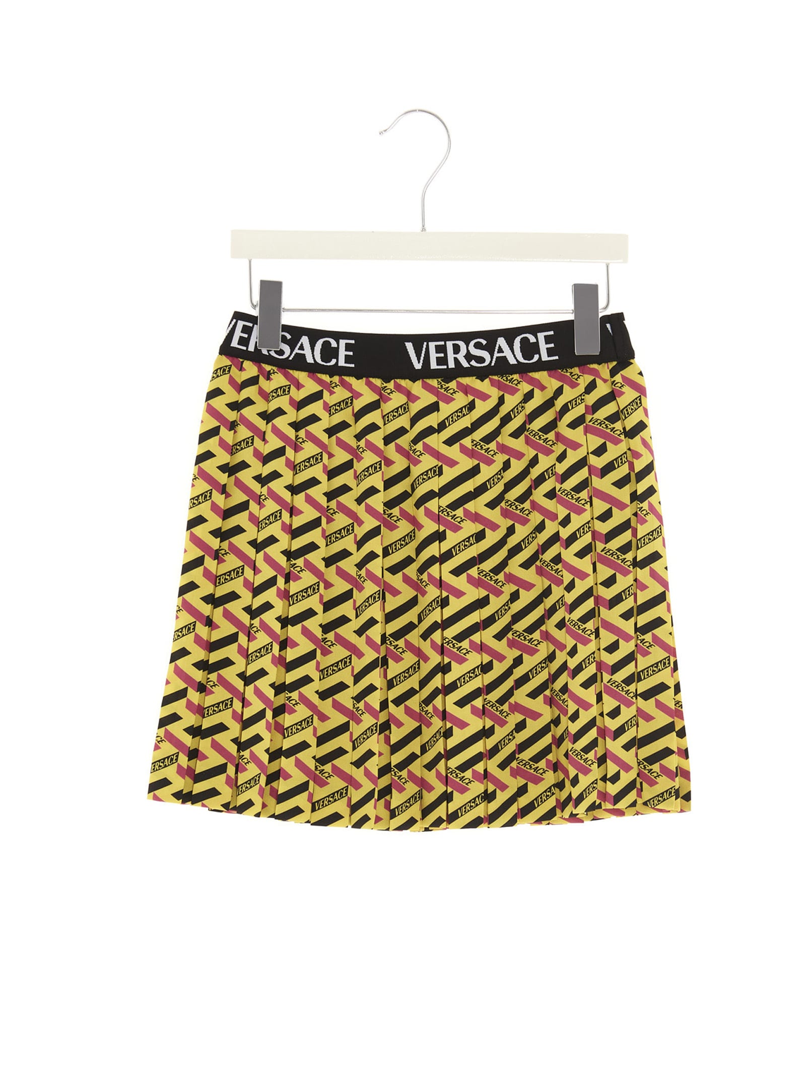 Young Versace Twill Logo Skirt