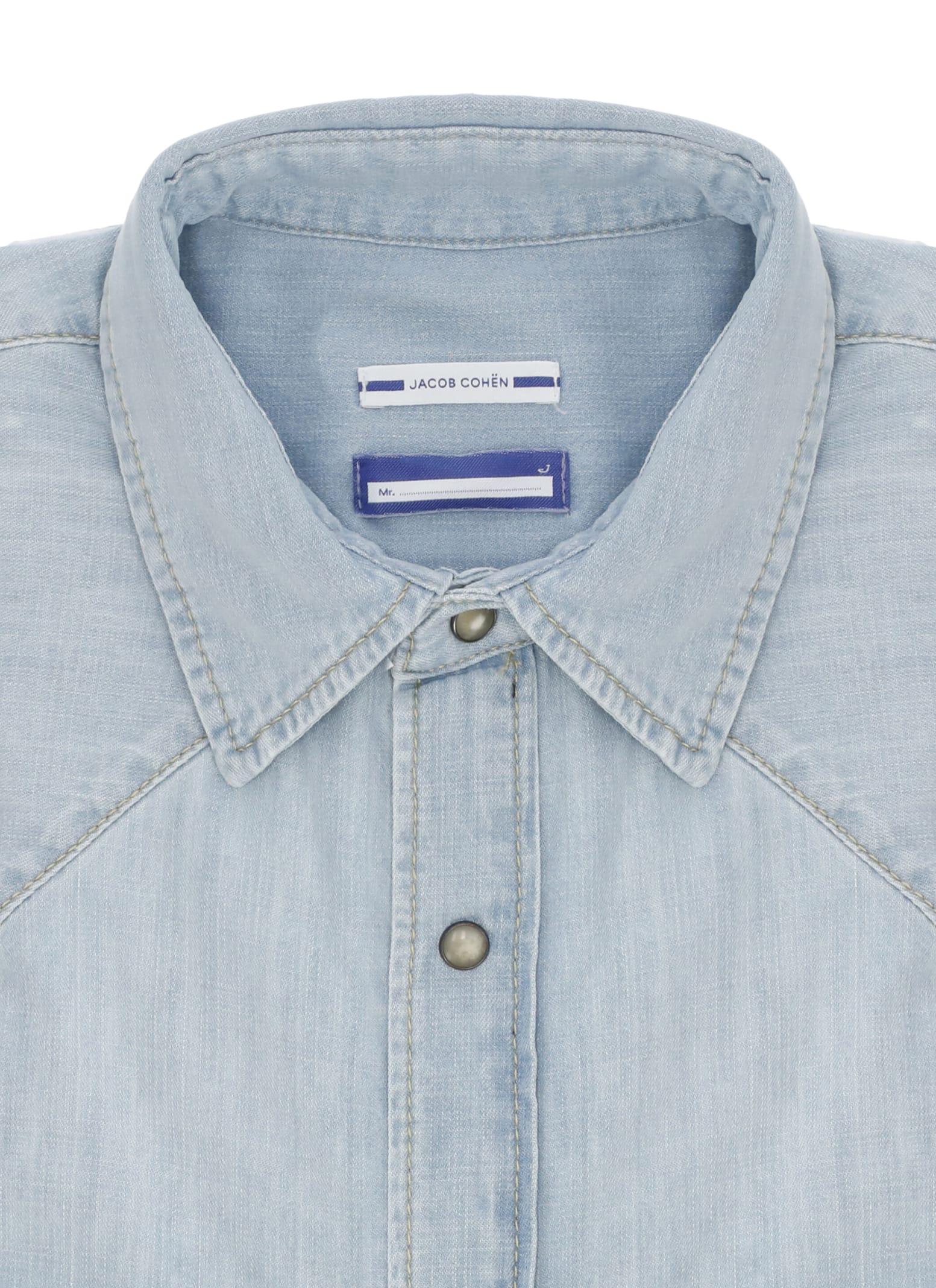 Jacob Cohen Denim Cotton Shirt Button-down Collar
