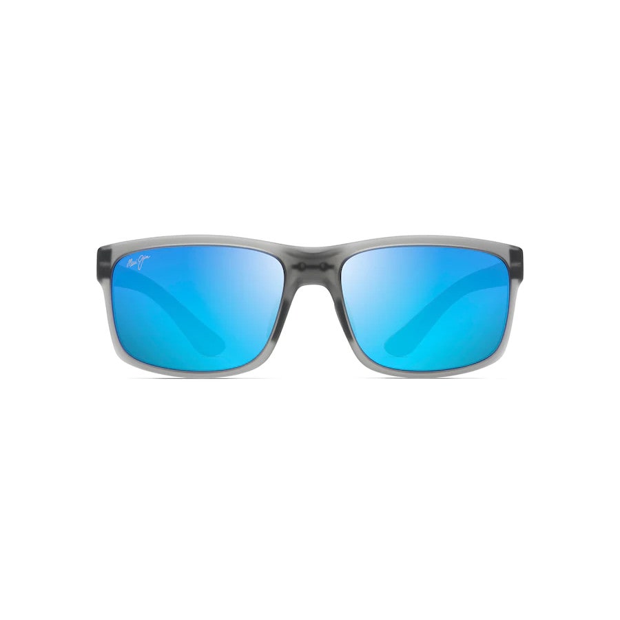 Maui Jim Pokowai Arch Mj B439-11m Rectangular Polarized Sunglasses In Blue