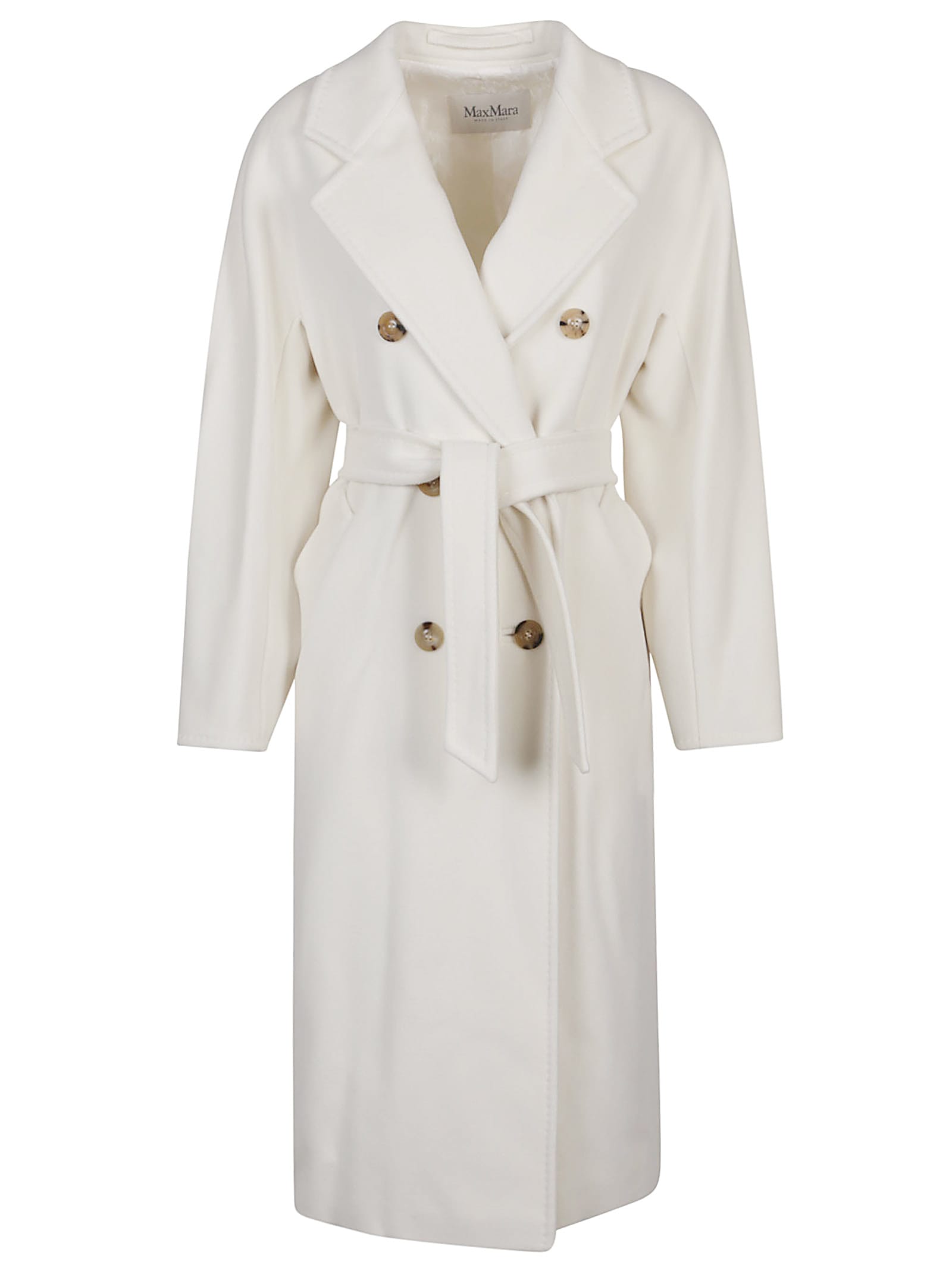 Shop Max Mara Madame Coat In Bianco