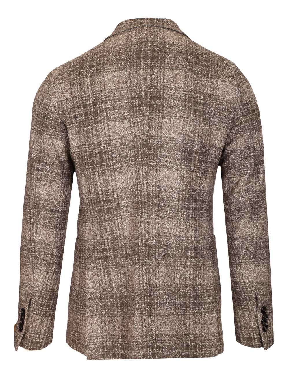 Tagliatore Montecarlo Jersey Ceck Fuso Moro 32 Lana 25 Seta 23 Pol 20 Acr Jackets Brown In Neutral