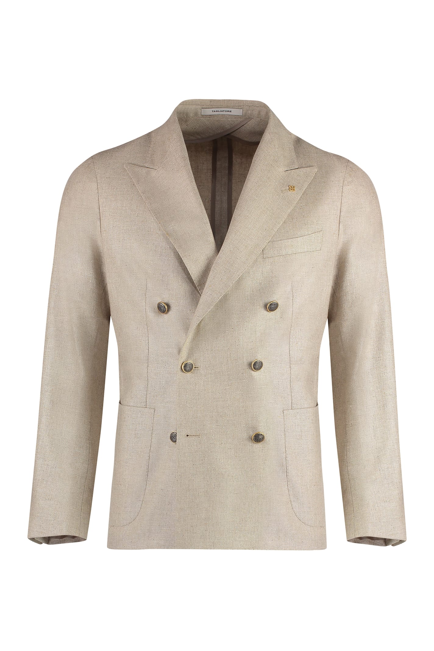 Shop Tagliatore Silk Double-breast Blazer