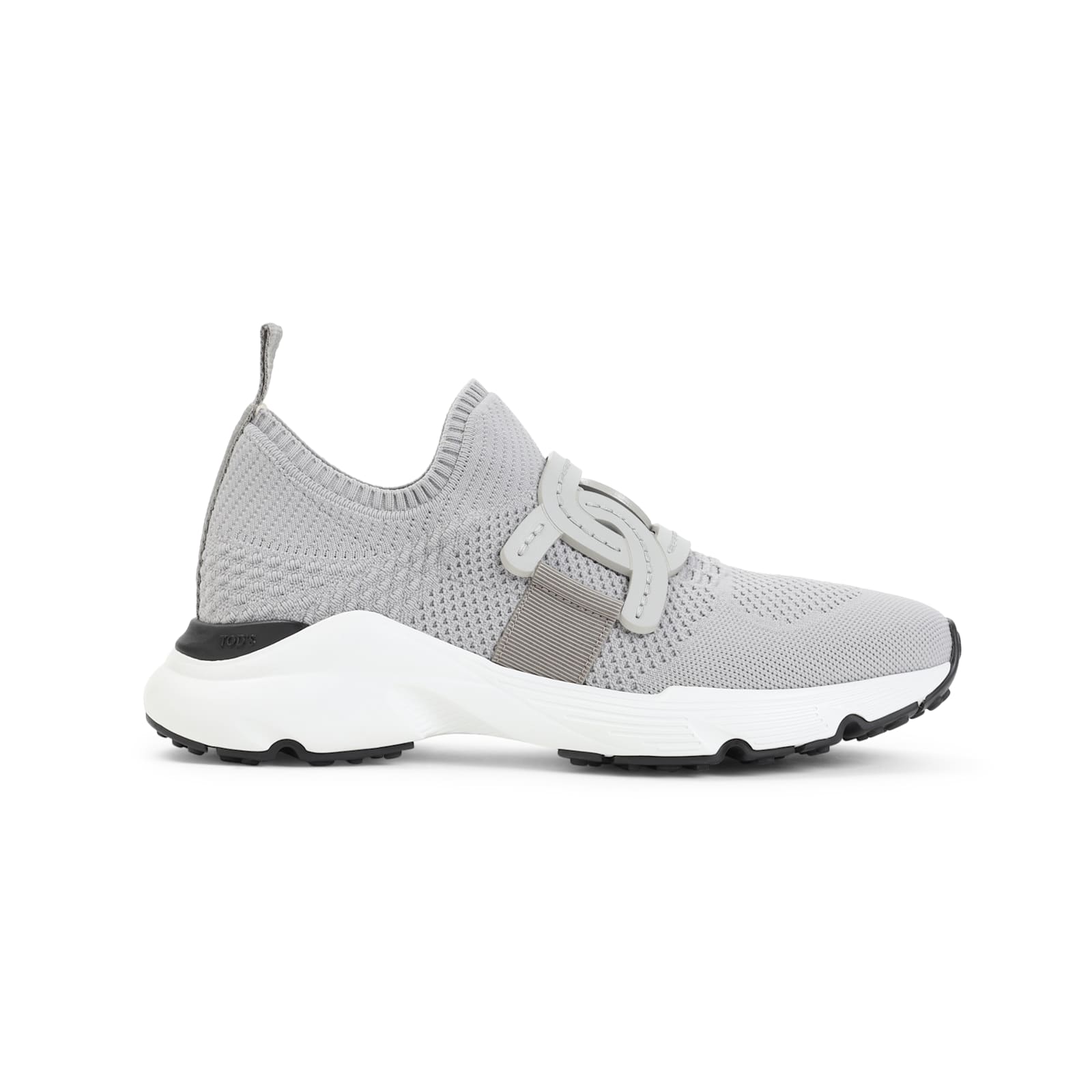 Tod's Grey Knit Sneakers Rubber Sole In Gray