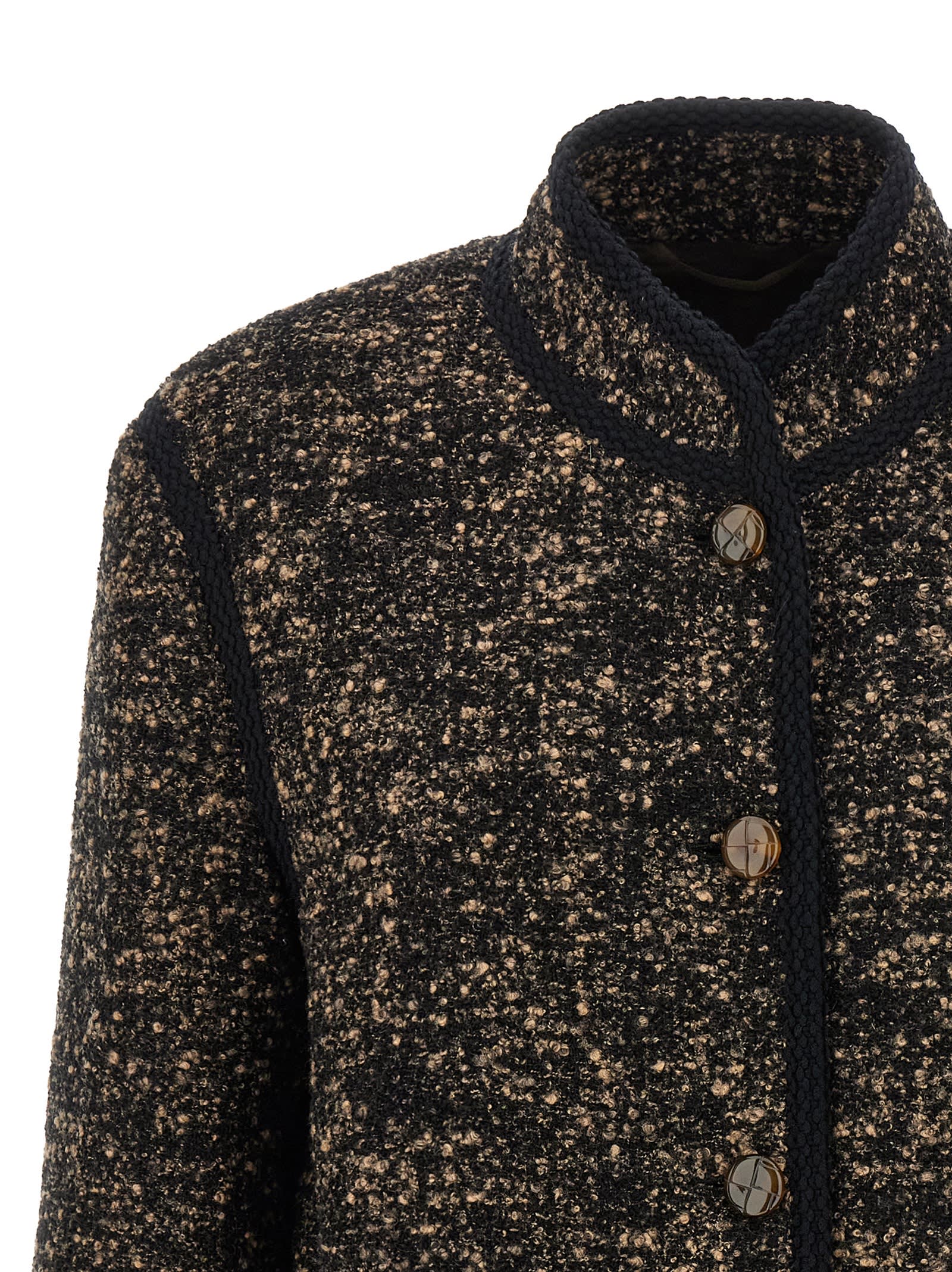Blazé Milano Katara Curly Blazer In Black