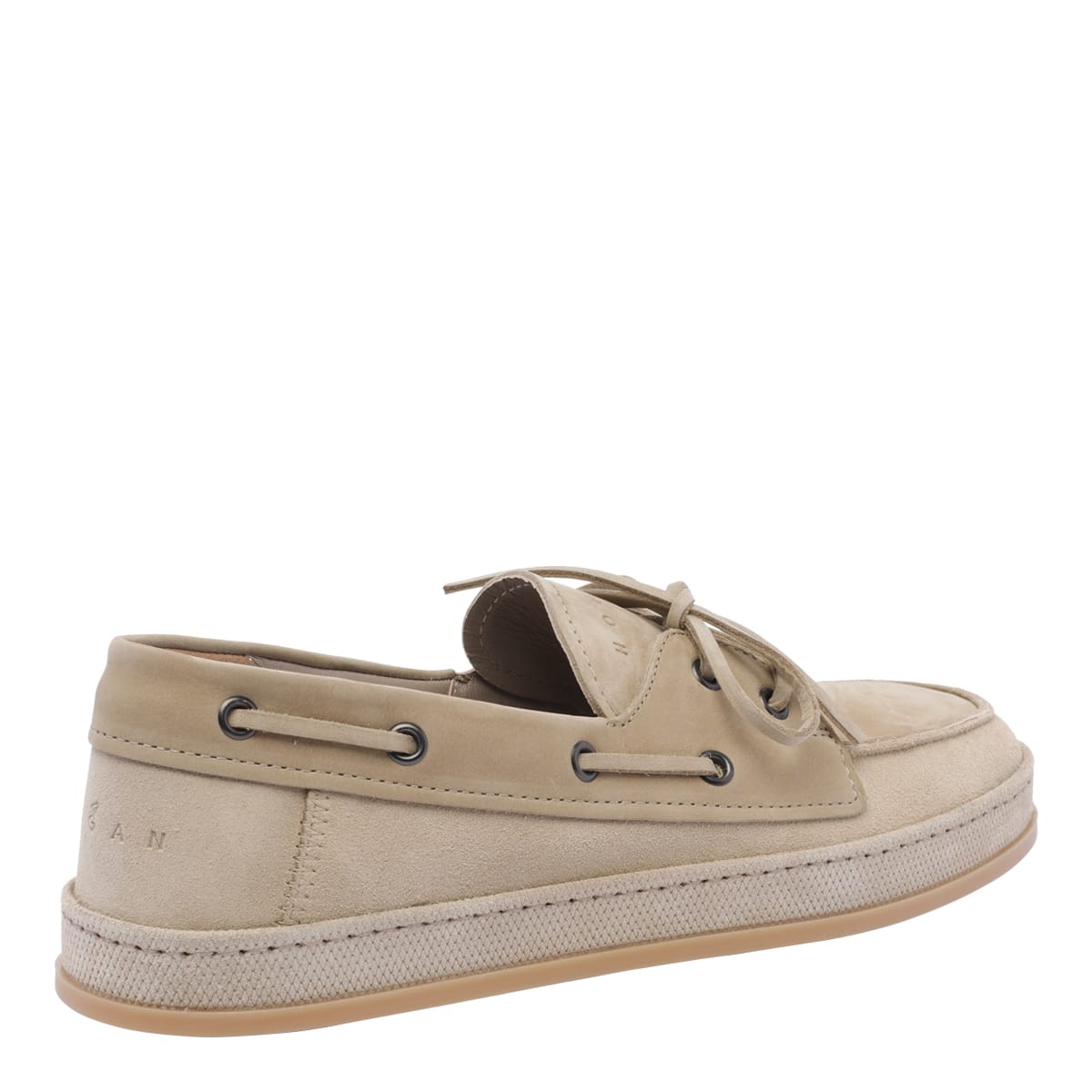 Hogan H683 Boat Loafer In Calf Leather In Beige