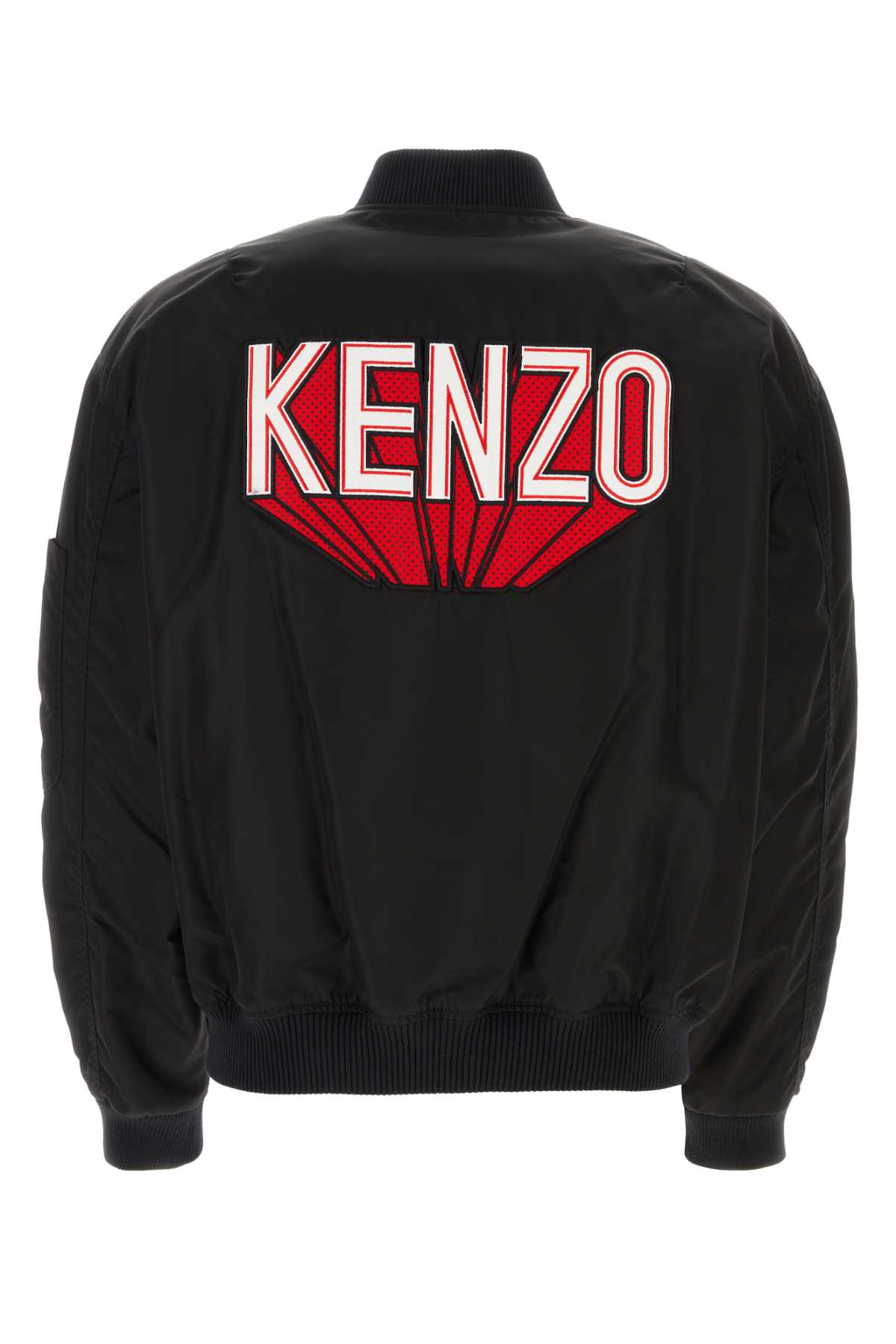 Shop Kenzo Black Nylon Bomber Jacket