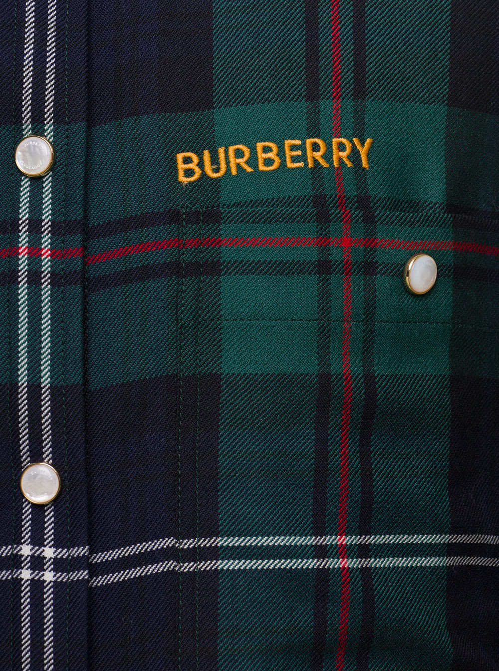 Shop Burberry W Woven Tops In Green