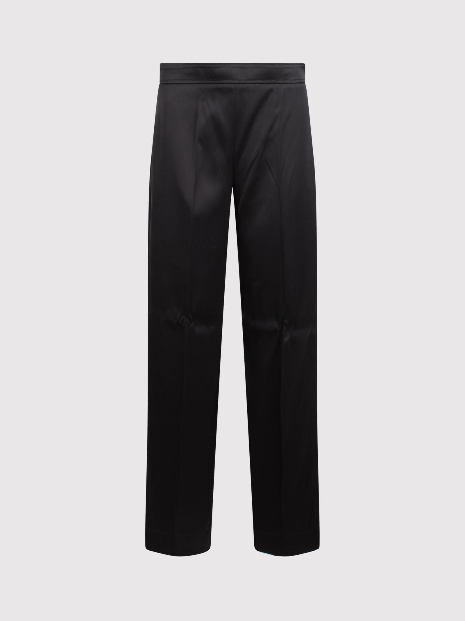 Long Viscose And Silk Twill Trousers