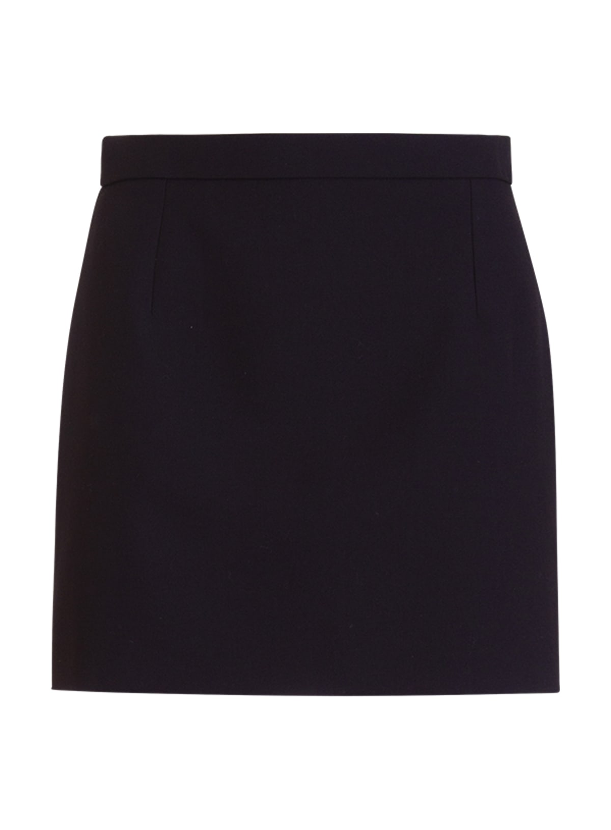 Saint Laurent Gabardine Mini Skirt In Nero