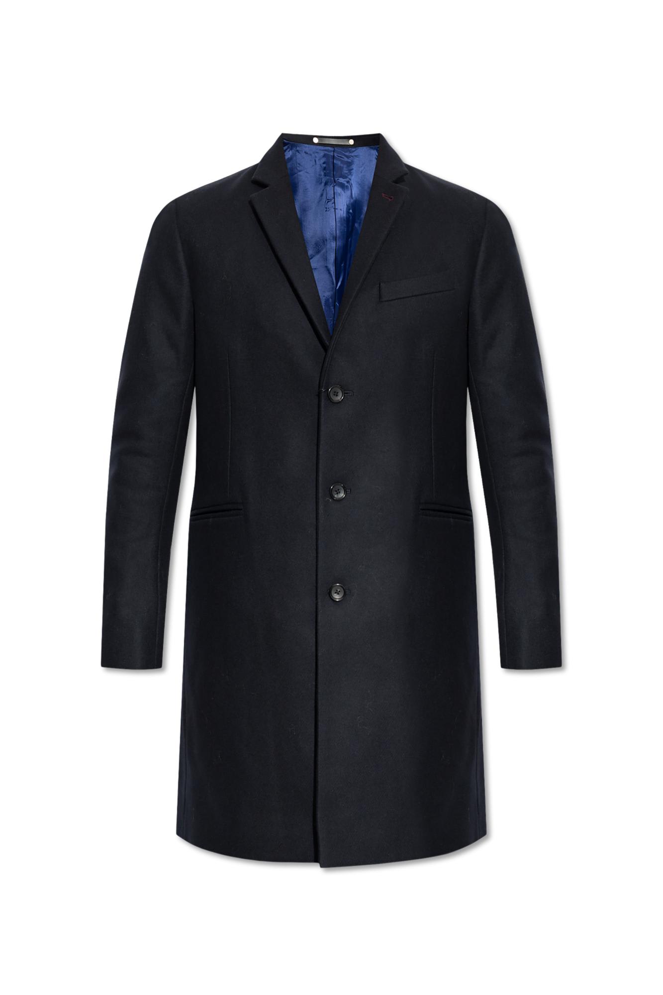 Shop Paul Smith Ps  Wool Coat In Blue