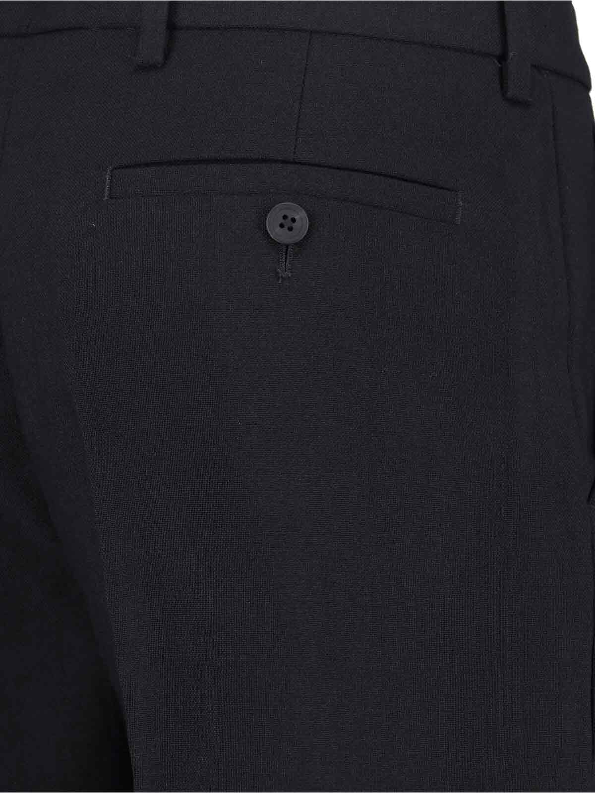 Rick Owens Dietrich Pressed Crease Trousers In Black