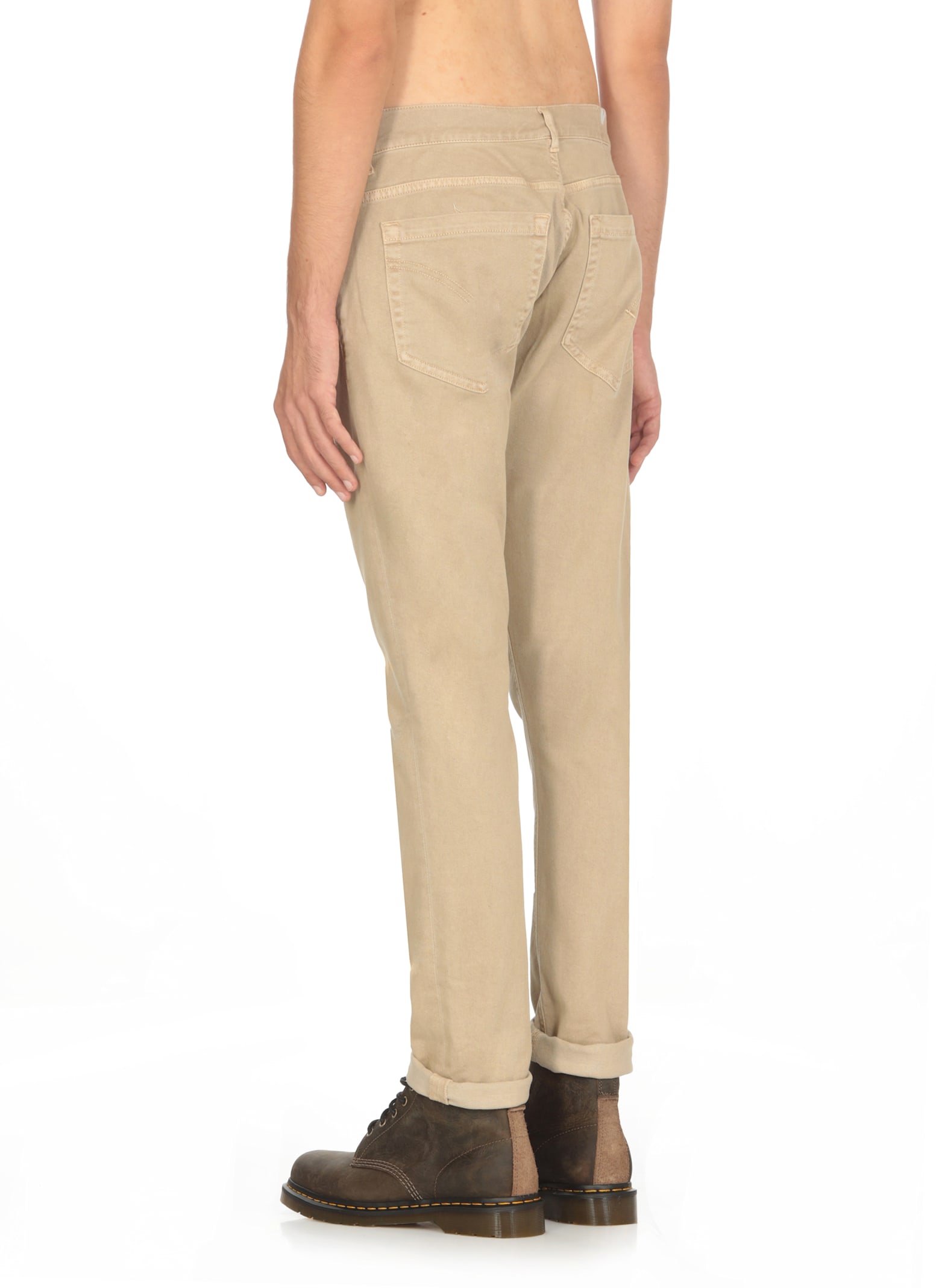 Shop Dondup George Jeans In Beige