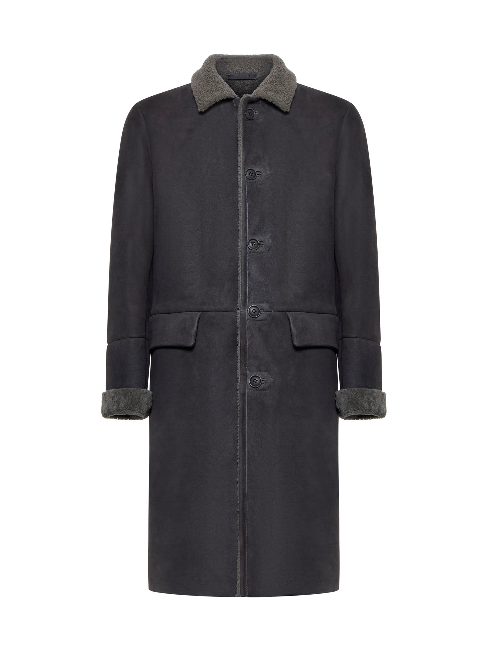 Shop Salvatore Santoro Coat In Grey