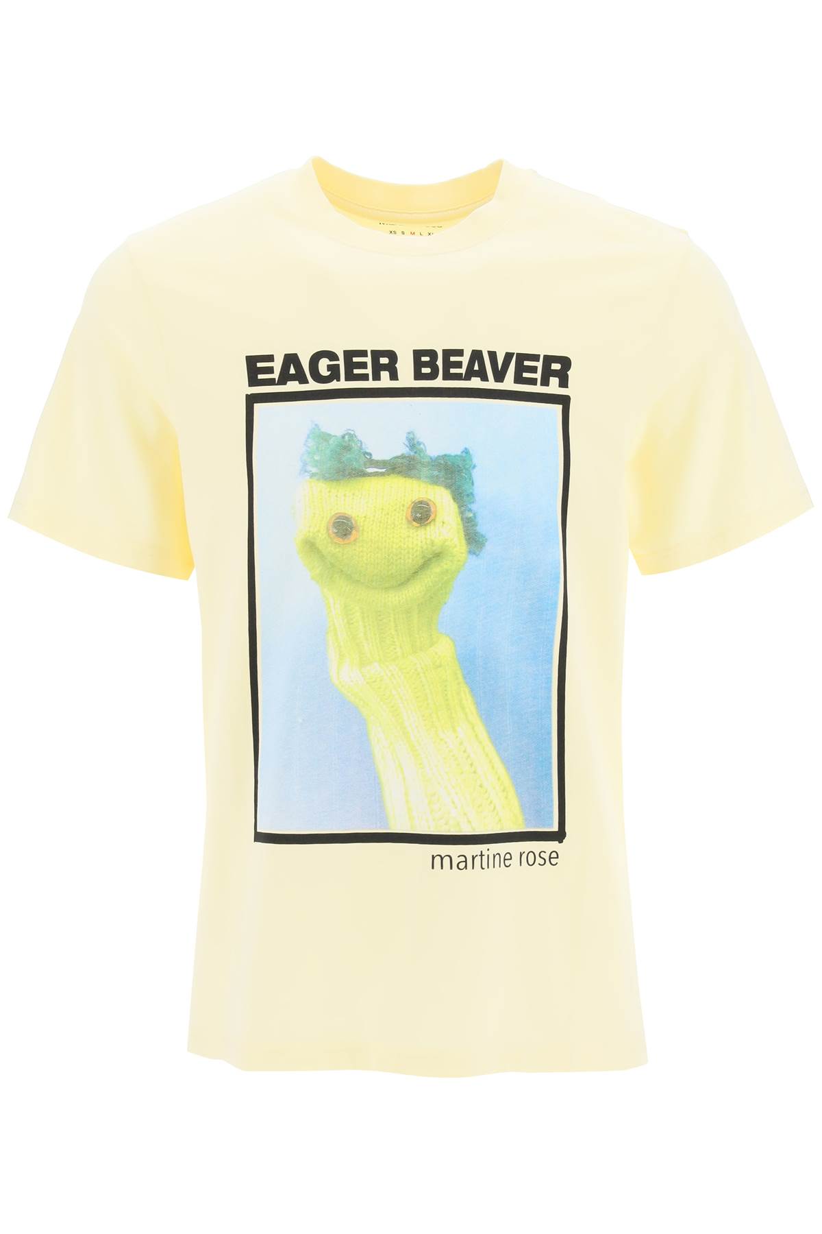 Martine Rose Martin Rose T-shirt In Vanilla Eager Beaver (yellow)