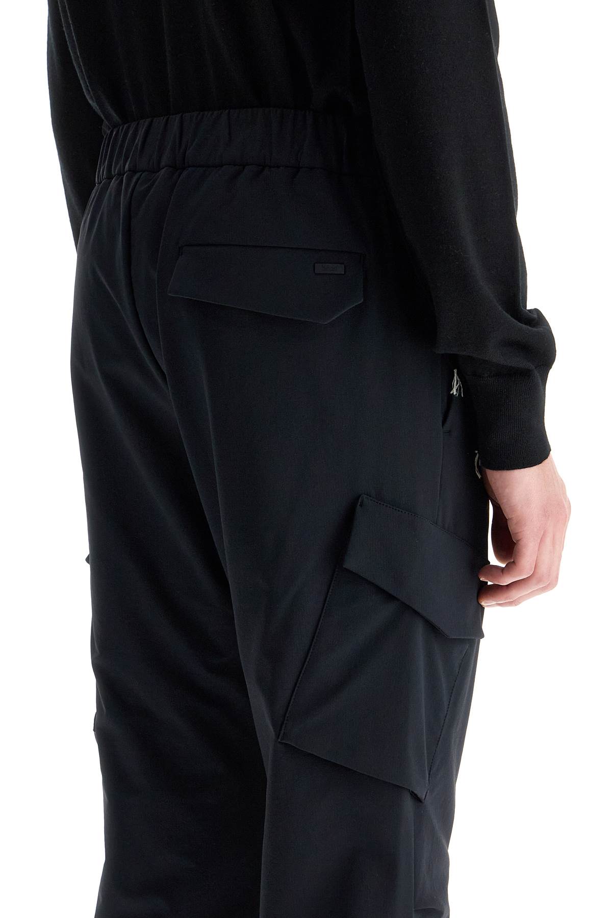 Herno Drawstring Tapered Trousers In Black (black)