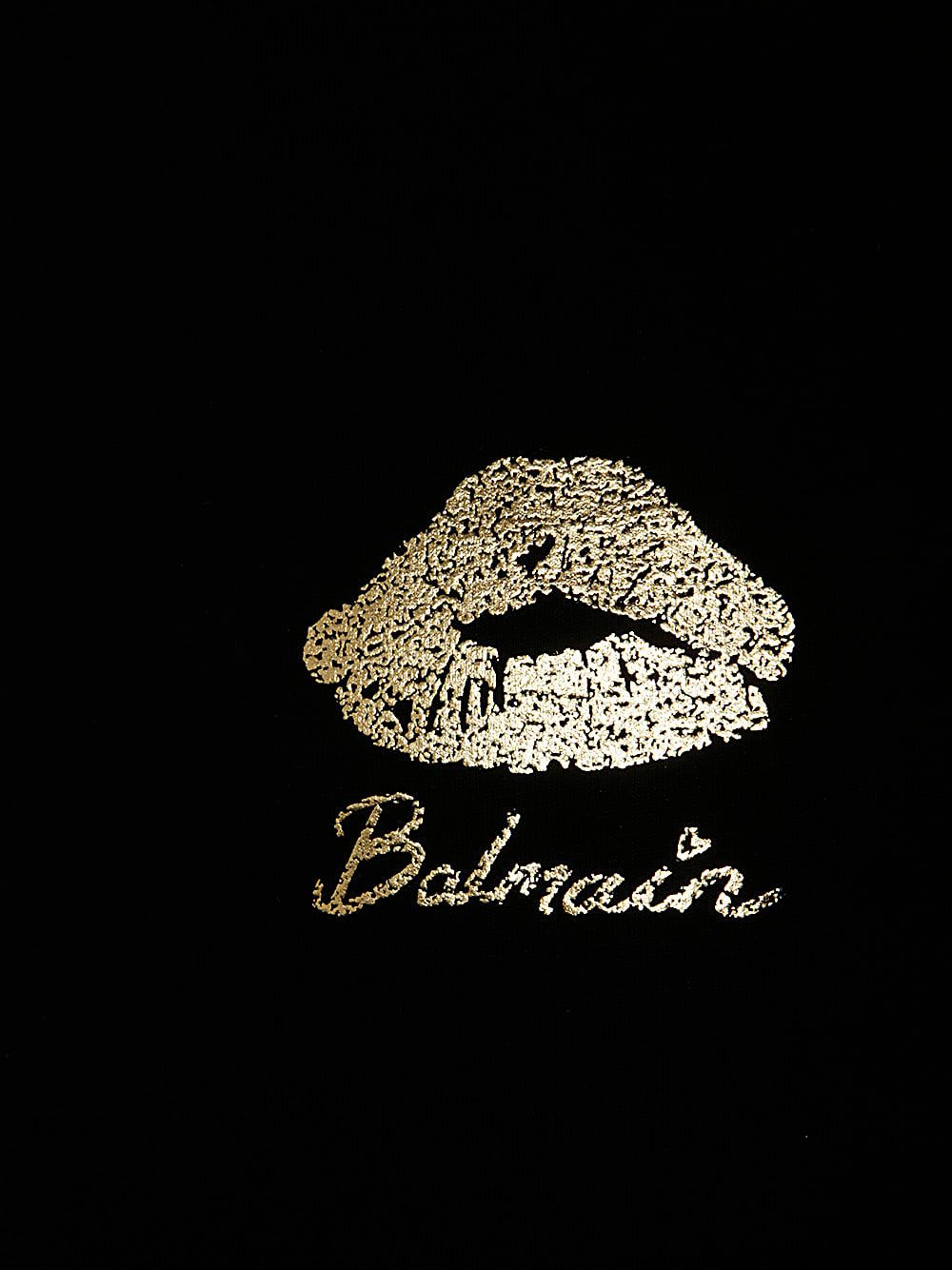 Shop Balmain Gold Kiss Print Logo T.shirt Classic Fit In Ead Black Or