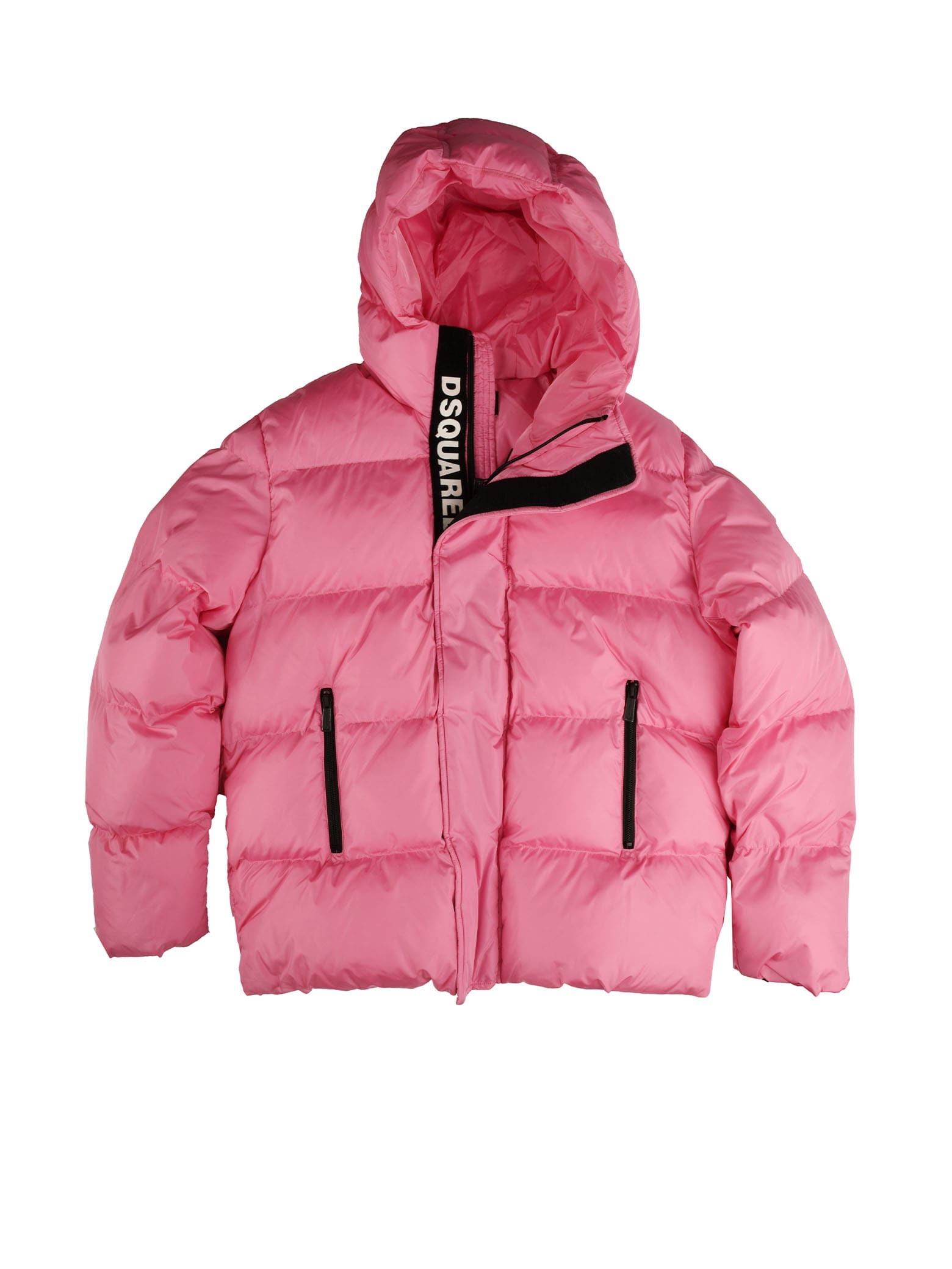 Dsquared2 Pink Bubble Jacket With Hood