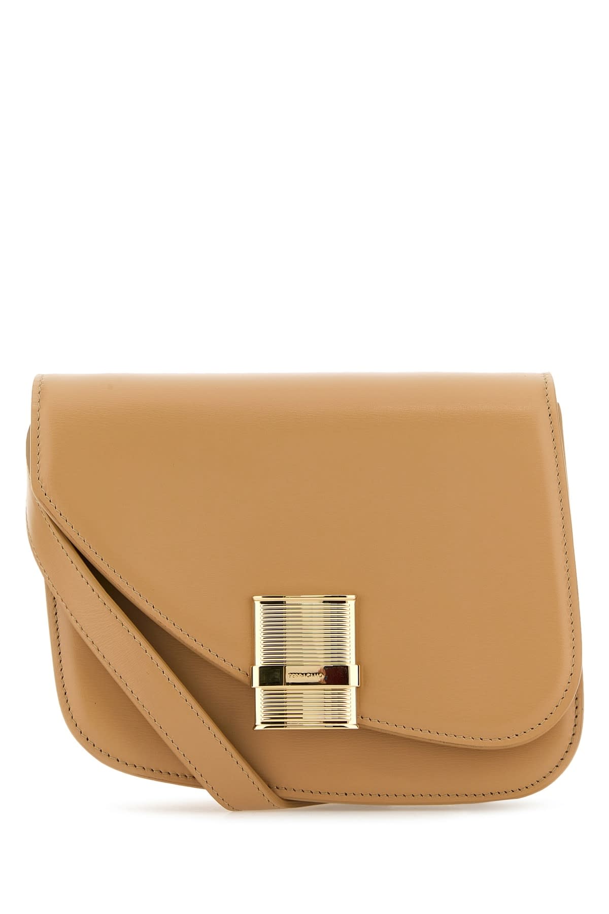 Ferragamo Small Fiamma Crossbody Bag In Lightcamellightcamel
