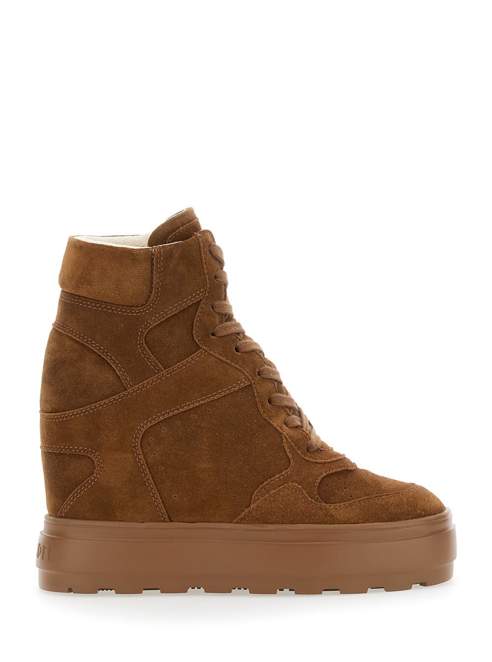 Wedge Sneakers With Back Logo In Suede Woman - Casadei - Modalova