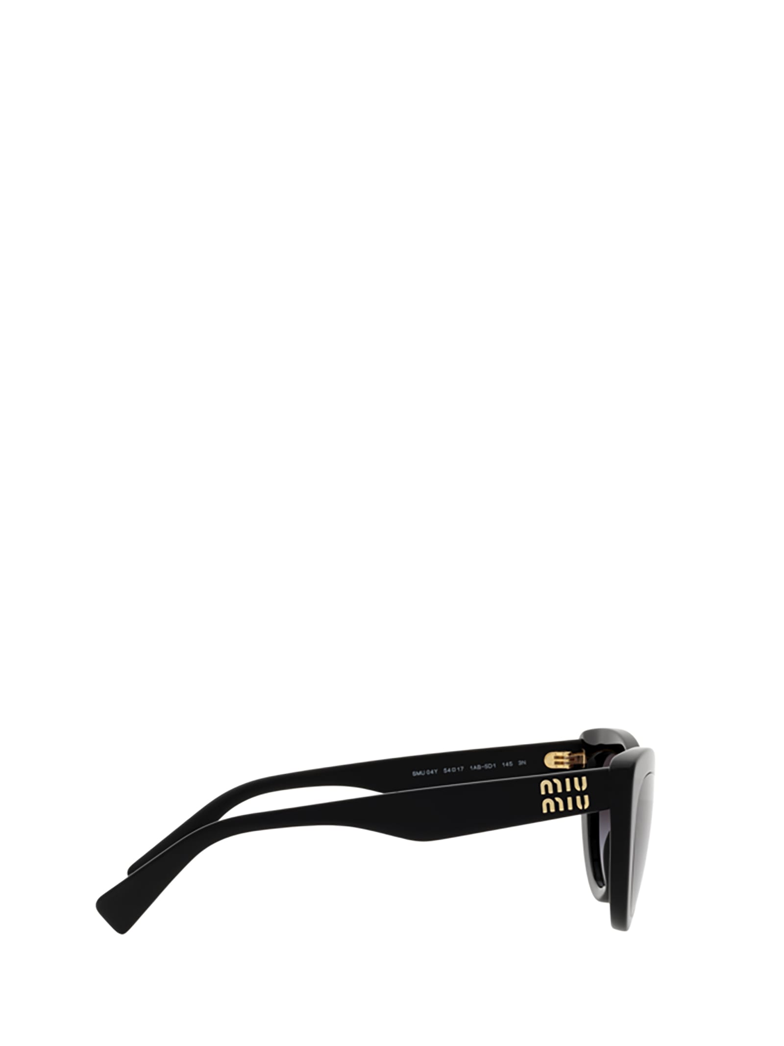 Shop Miu Miu Mu 04ys Black Sunglasses