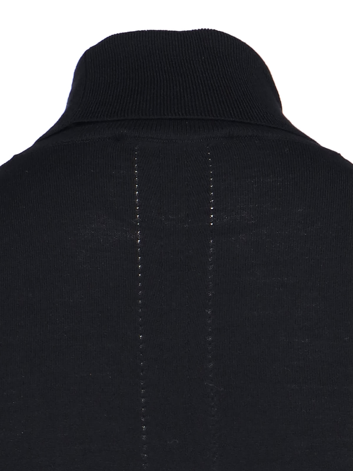 Shop Zanone Turtleneck Flexwool In Nero