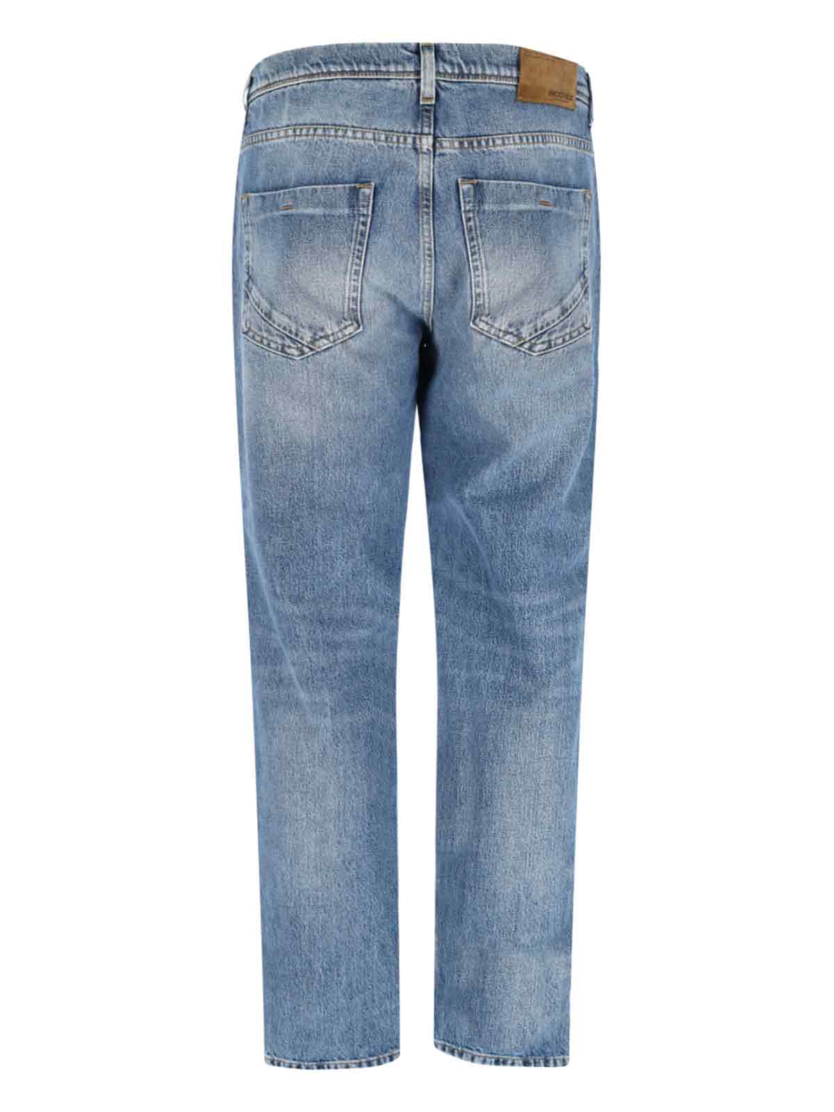 Incotex Straight Leg Five-pocket Trousers With Belt Loops In Blue