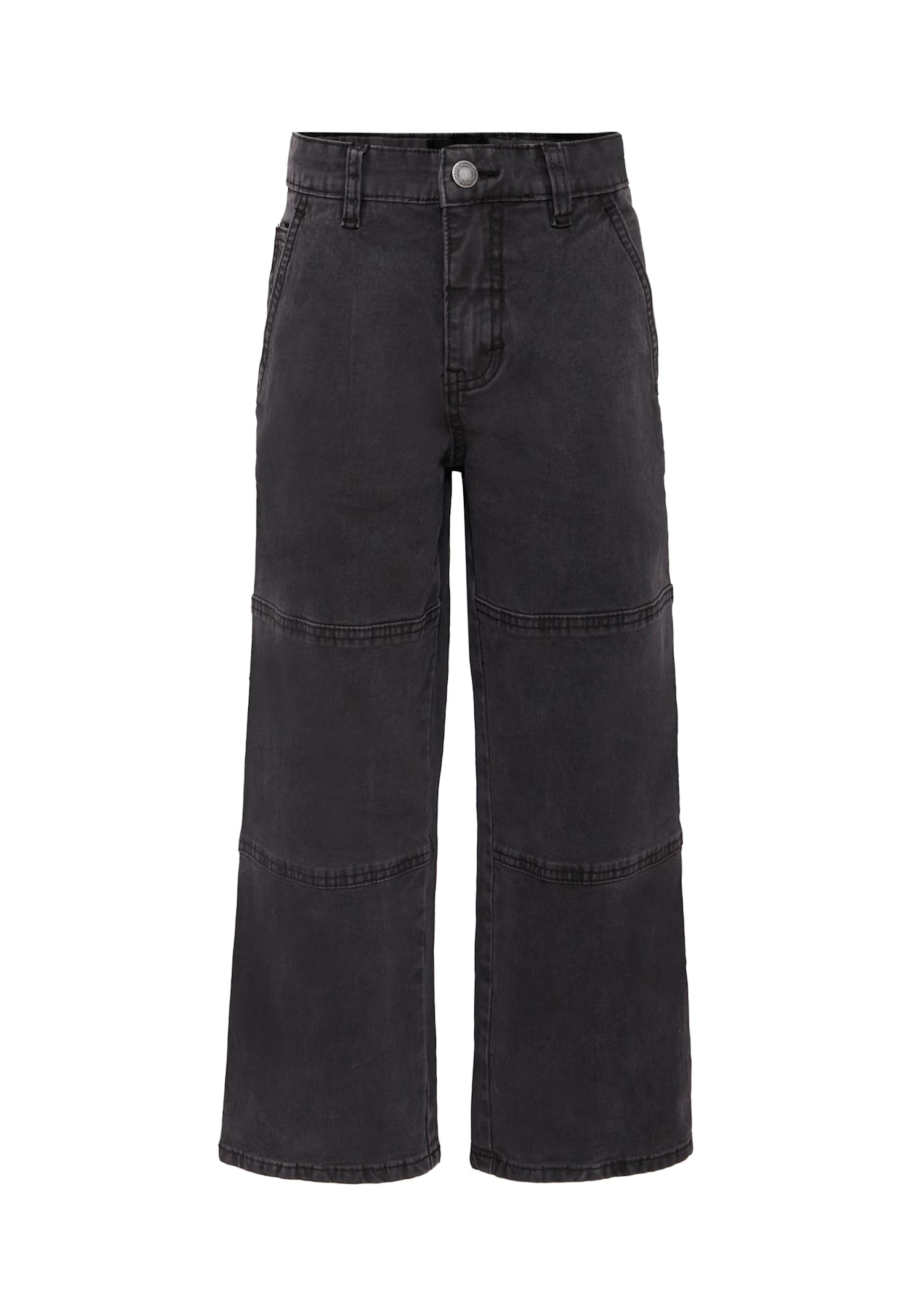 Molo Grey Trousers For Boy In Black