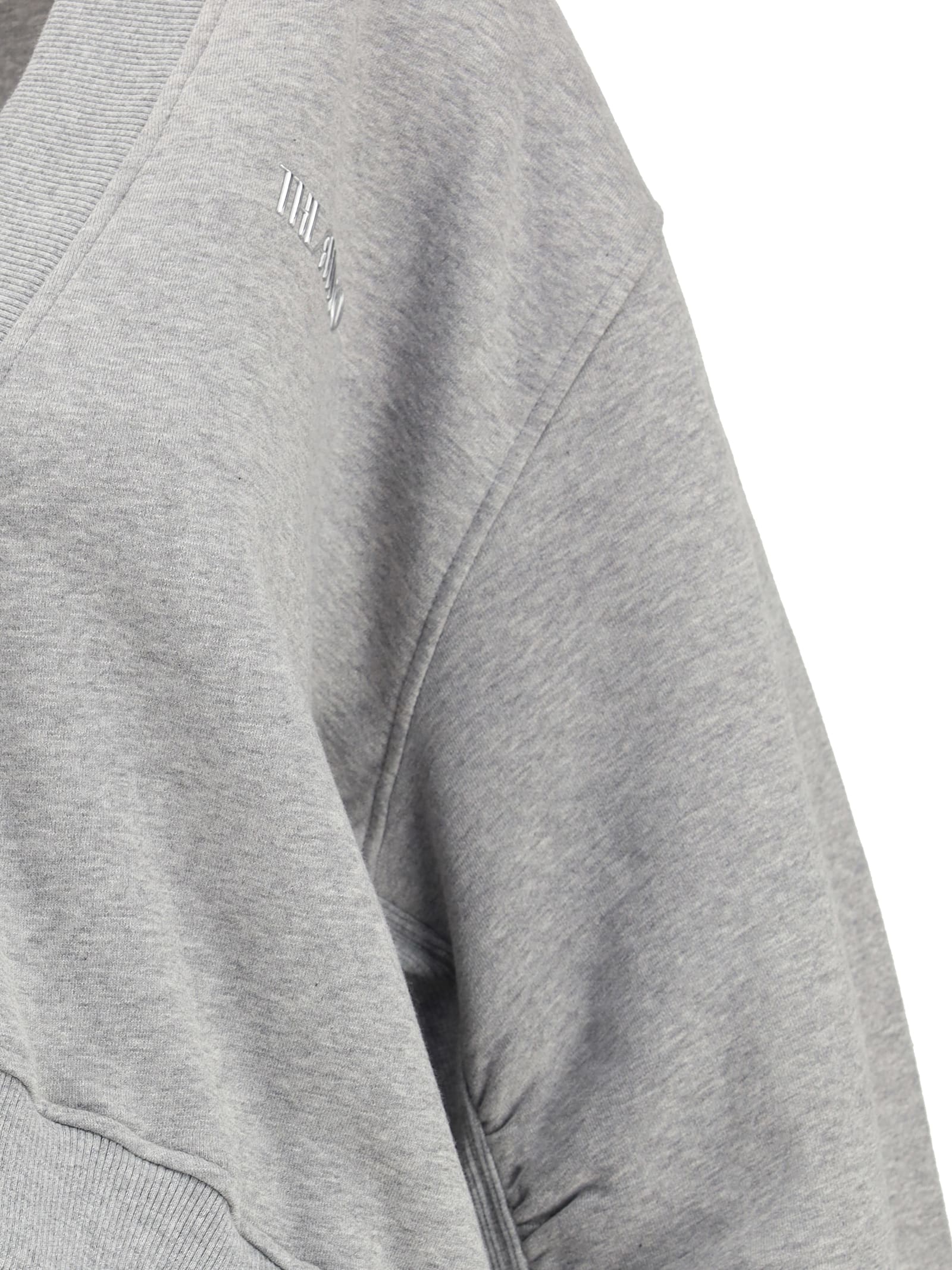 Attico Fleece Sweatshirt Sweatshirts Grey In Gray