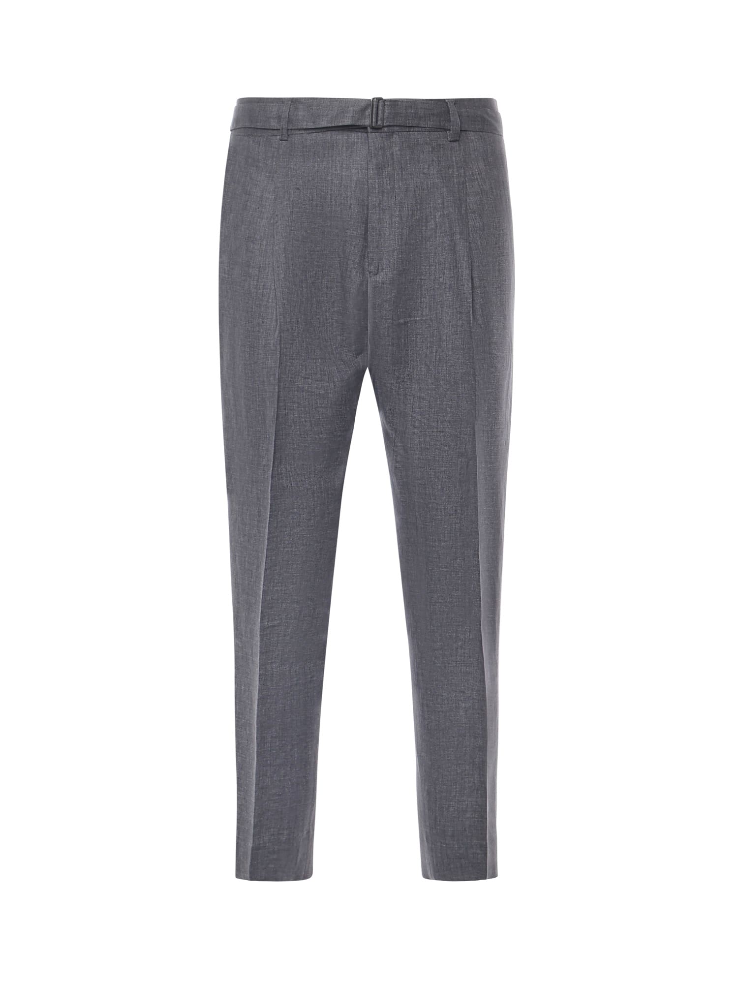 Be Able Pleated Linen Trousers In Gray