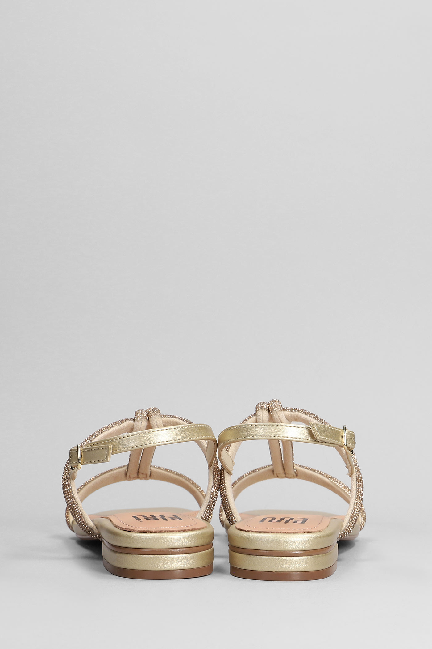 Shop Bibi Lou Caloy Flats In Gold Leather