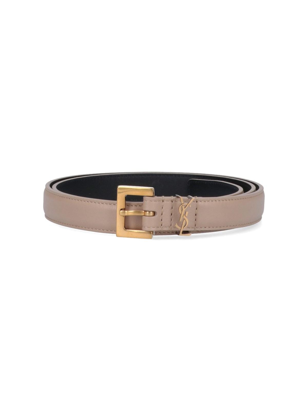 Shop Saint Laurent Monogram Logo Belt