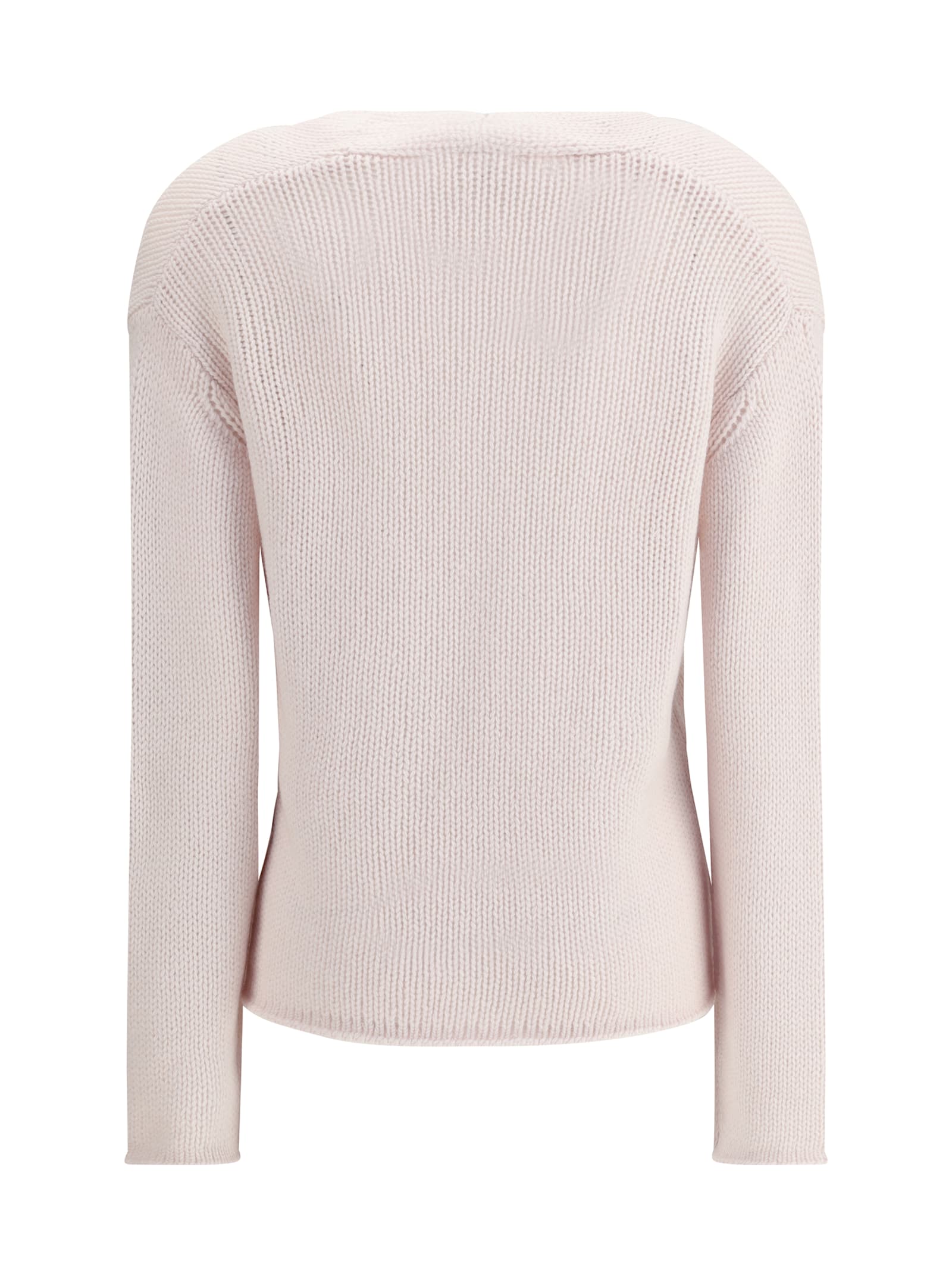 Forte Forte Cashmere And Wool V-neck Sweater In Pink