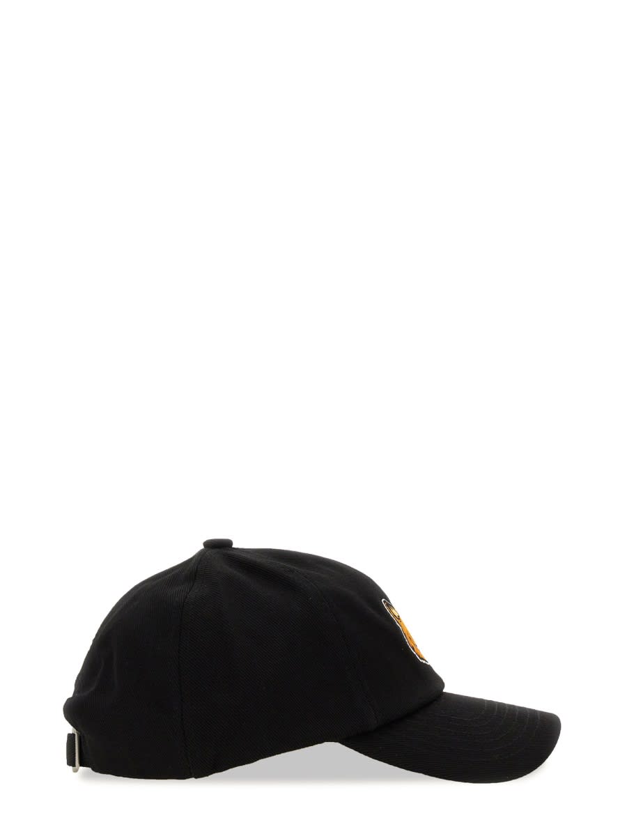 Shop Maison Kitsuné Cotton Baseball Cap In Black