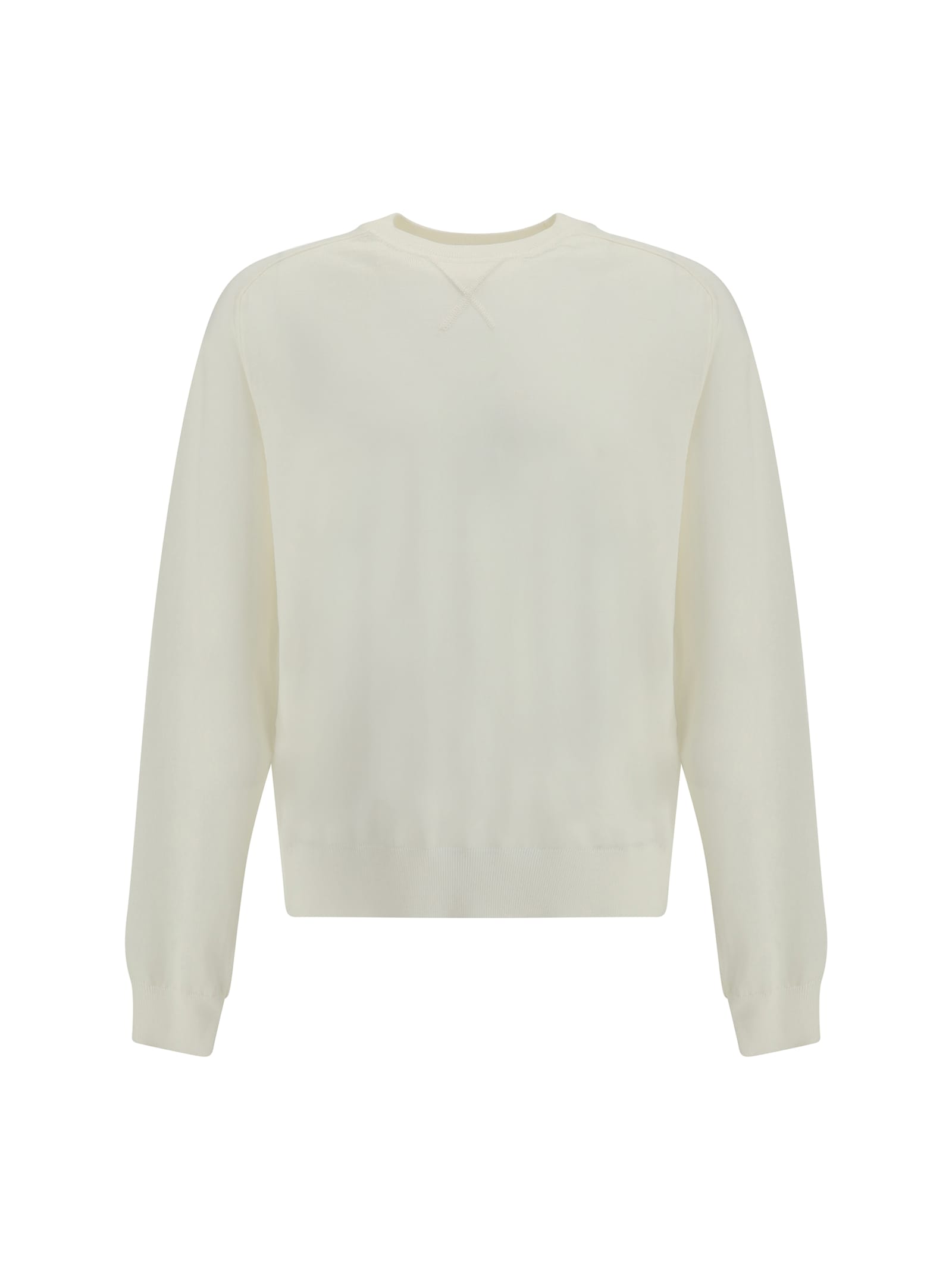 Jacquemus Embroidered-detail Crew Neck Jumper In White