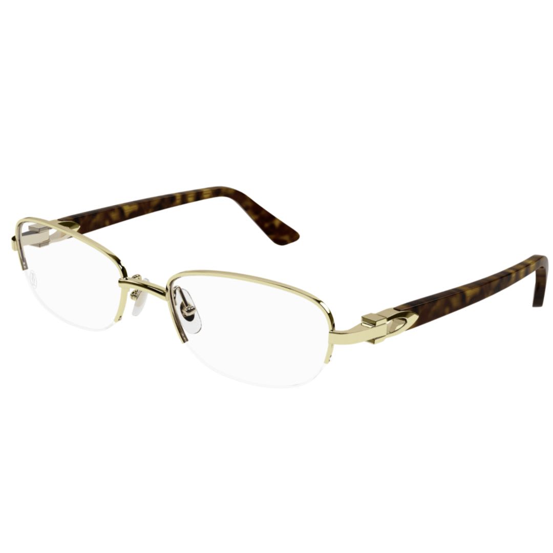 Cartier Ct0317o002 Gold Havana Transpare In 002 Gold Havana Transpare